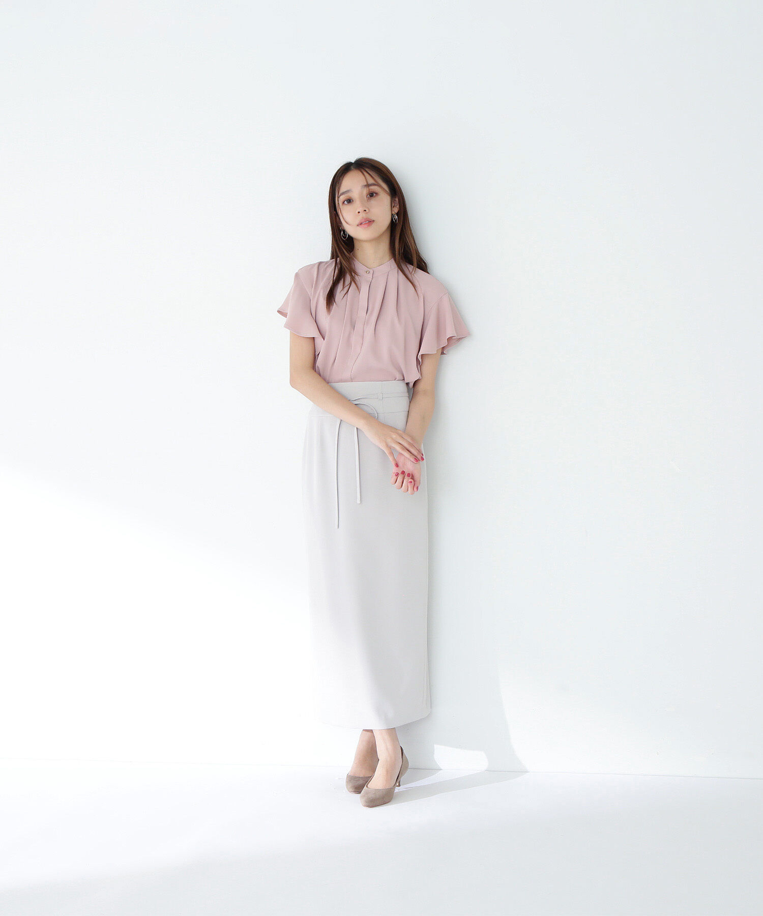  「ナローリボンストレートスカート」|スカート|