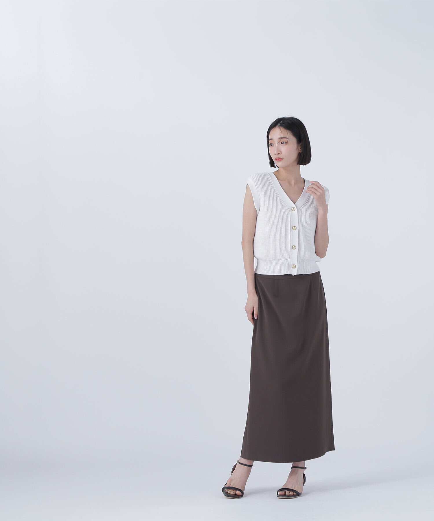  「ナローリボンストレートスカート」|スカート|
