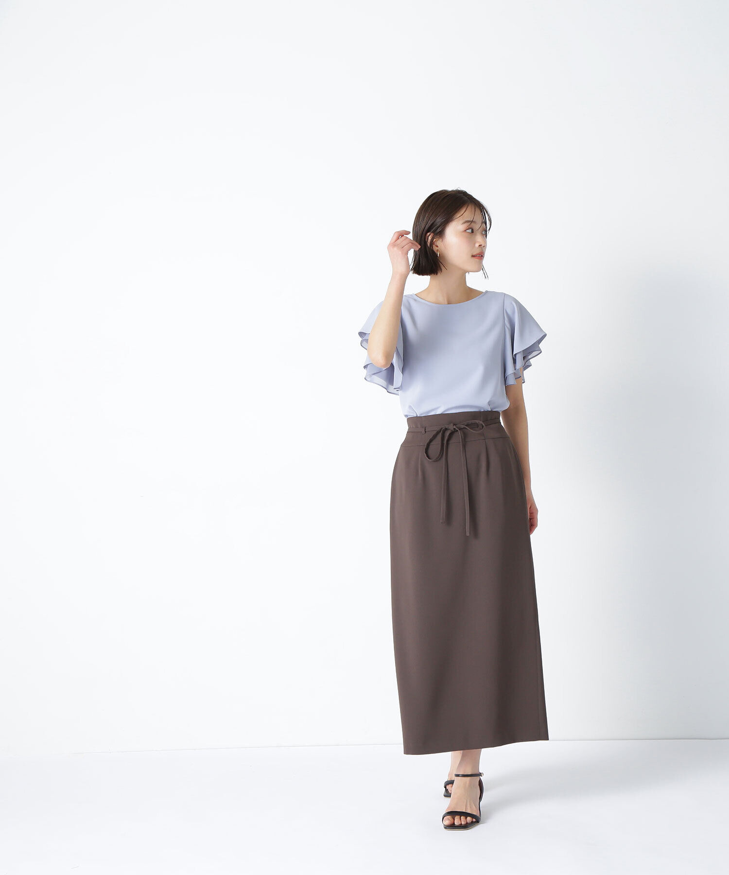  「ナローリボンストレートスカート」|スカート|