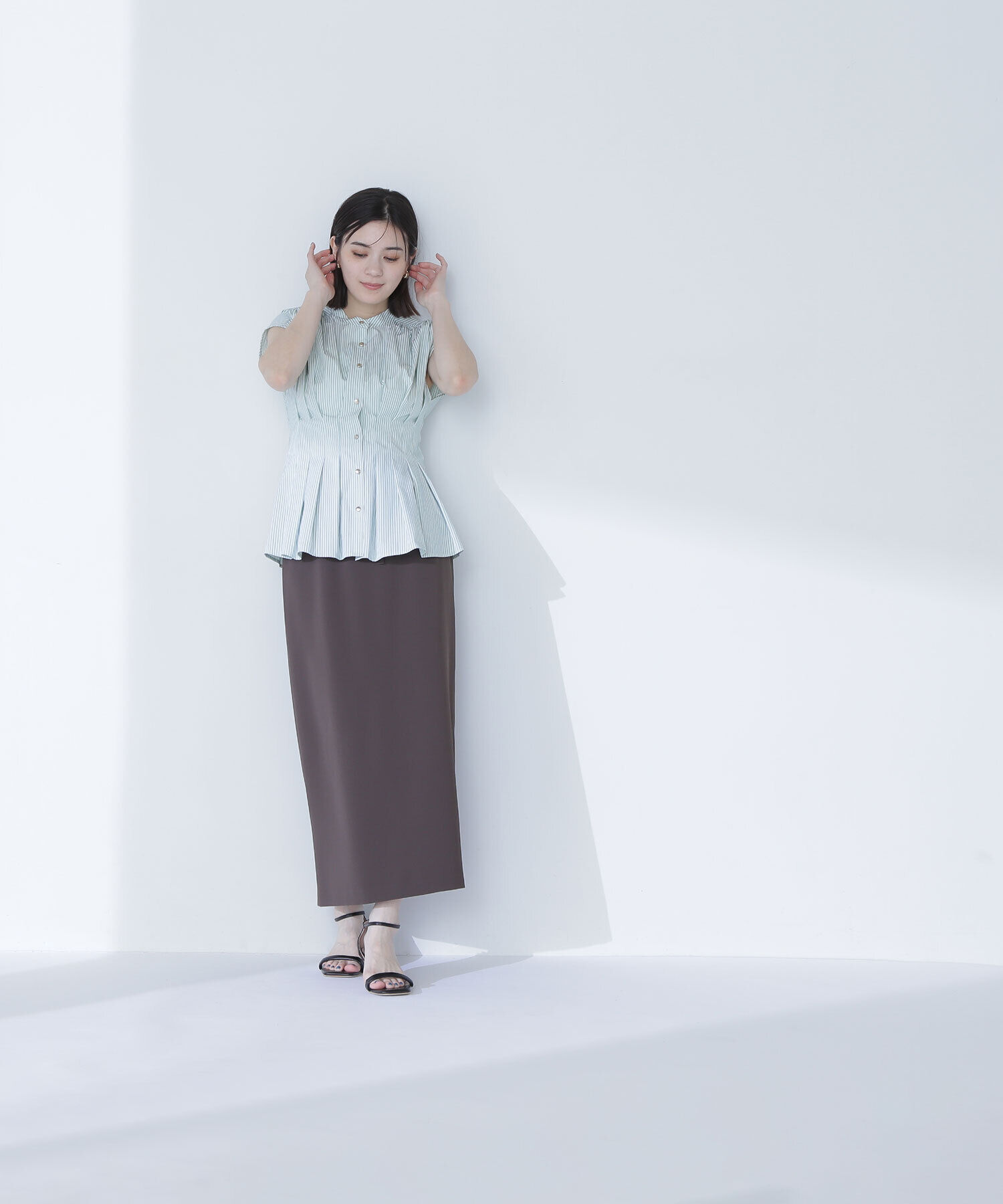  「ナローリボンストレートスカート」|スカート|