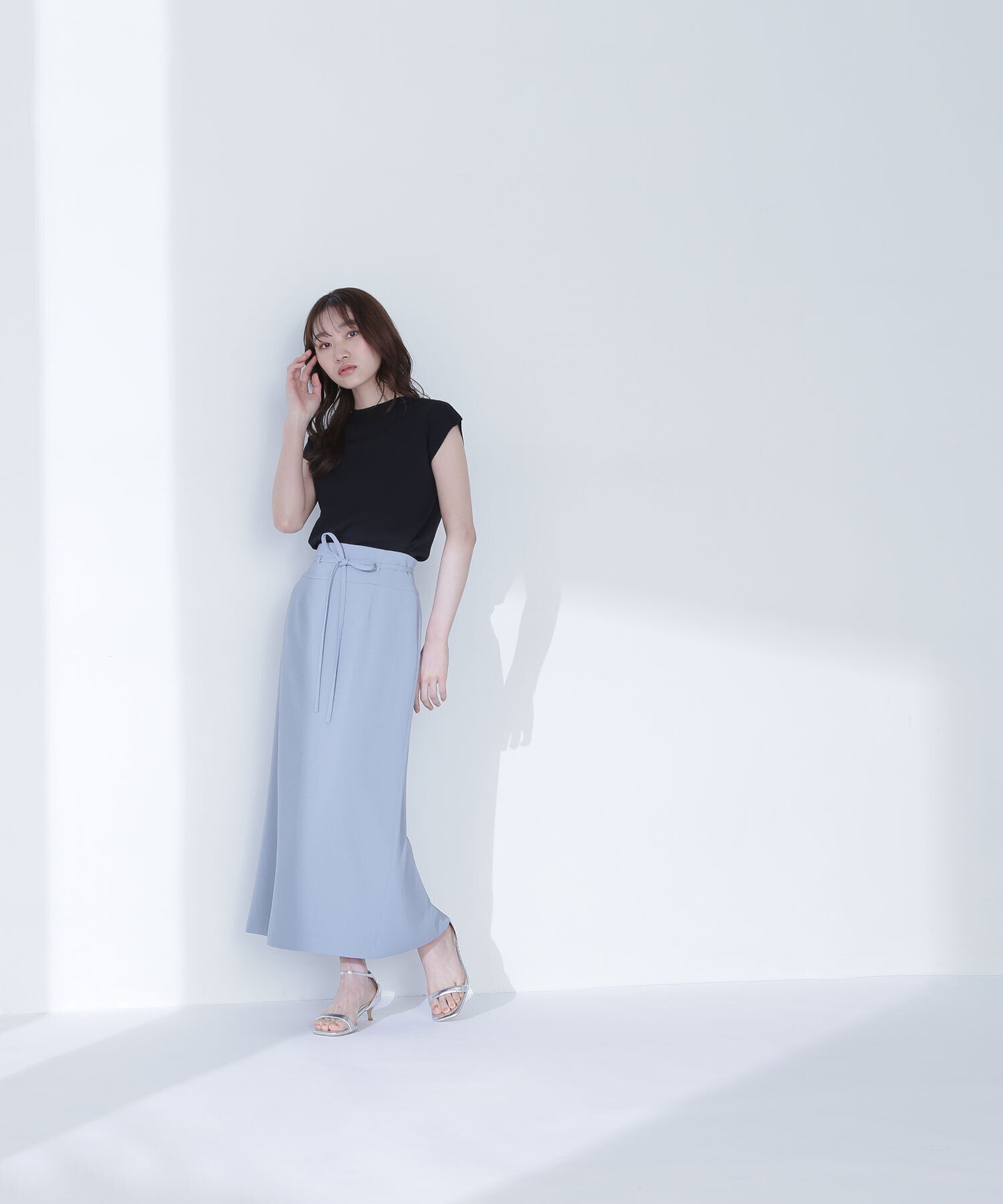  「ナローリボンストレートスカート」|スカート|