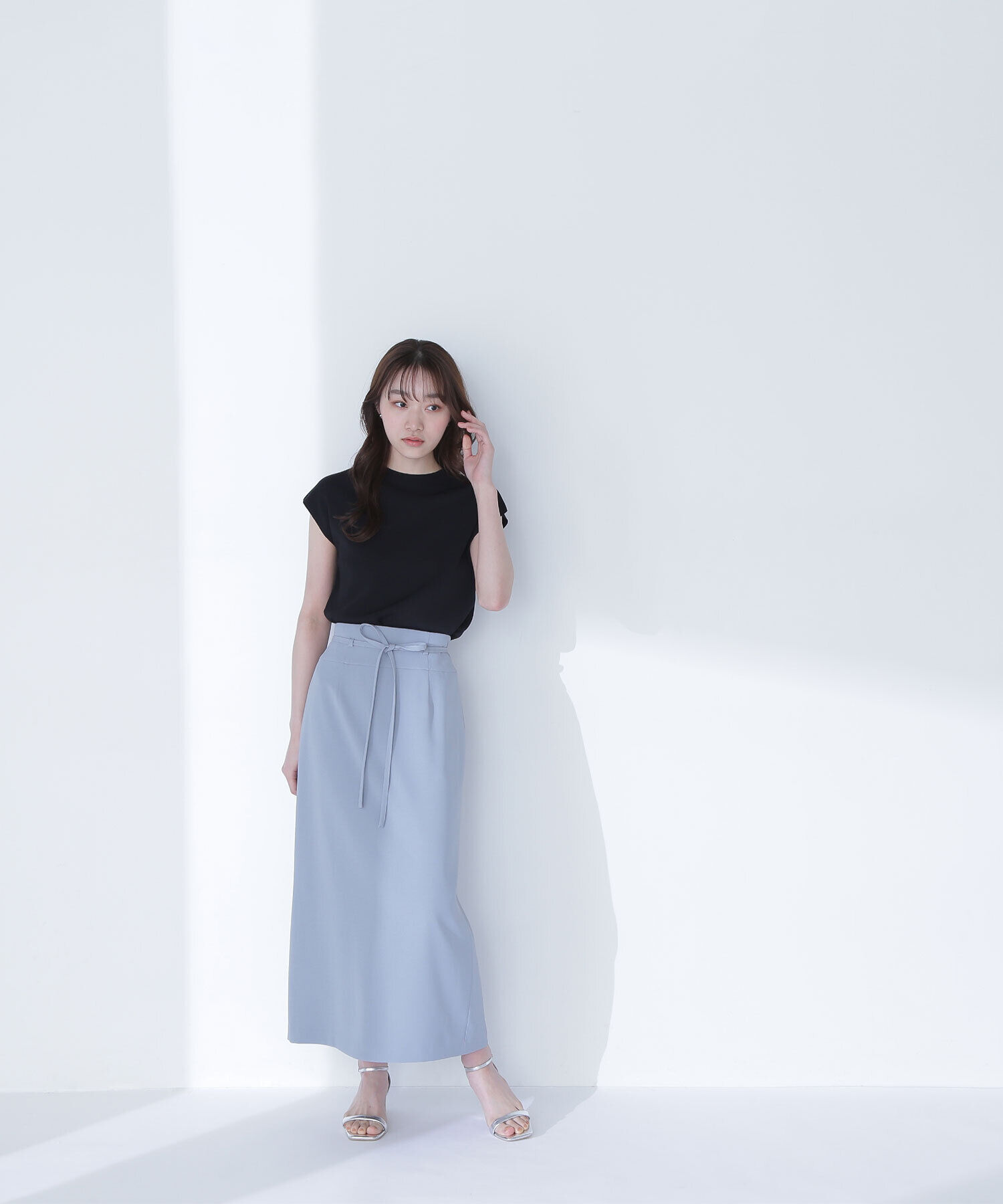  「ナローリボンストレートスカート」|スカート|