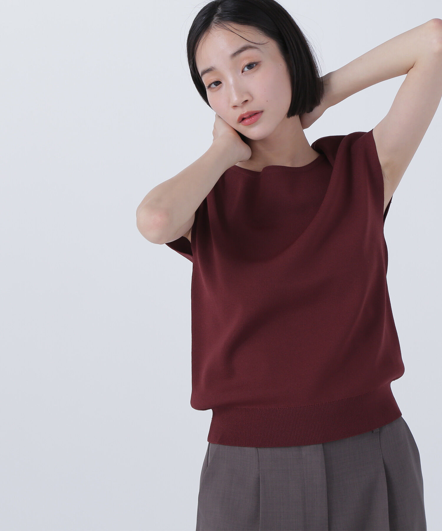  「総針ベーシックシリーズ ボートネックニット」|ニット・セーター|