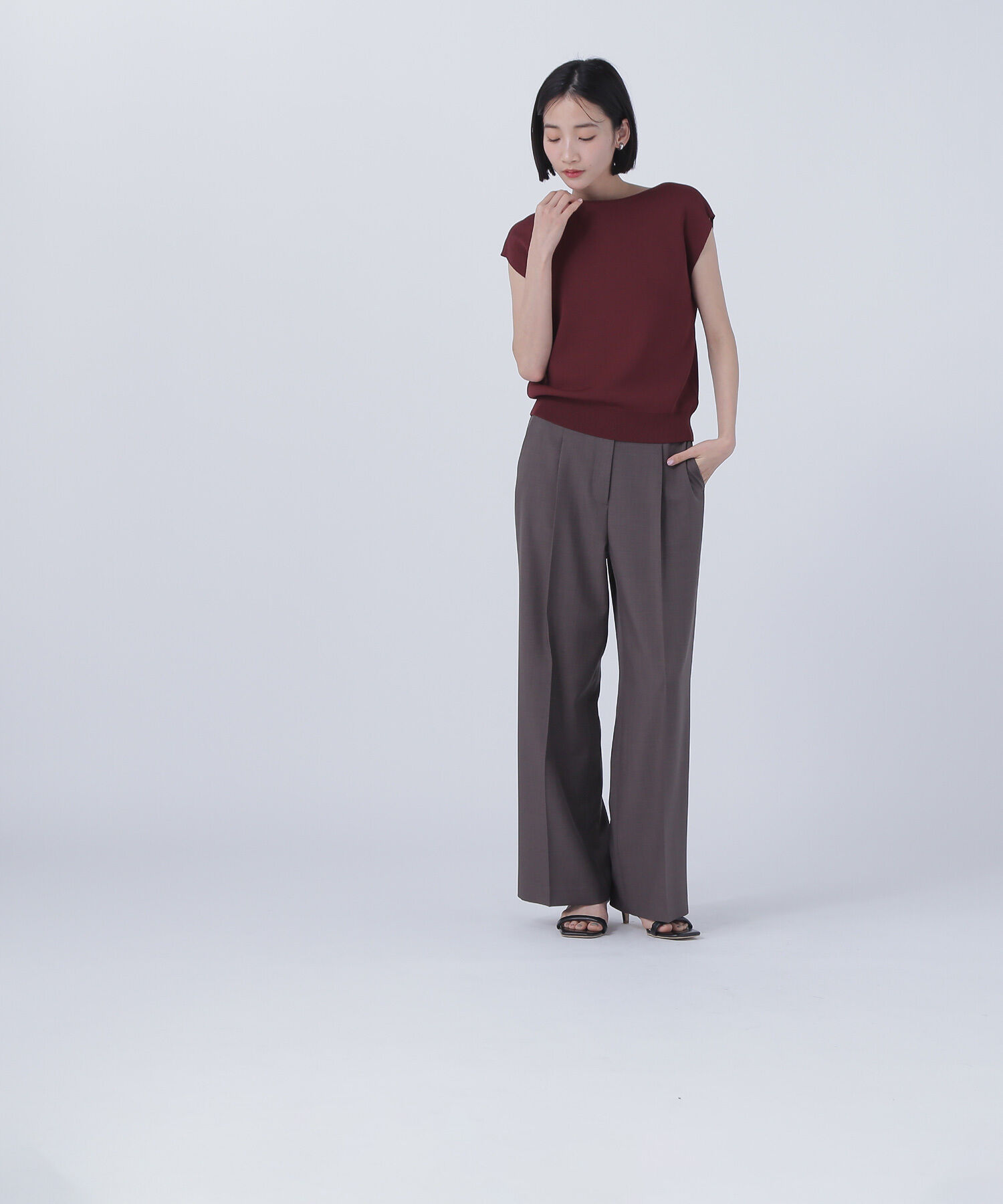  「総針ベーシックシリーズ ボートネックニット」|ニット・セーター|