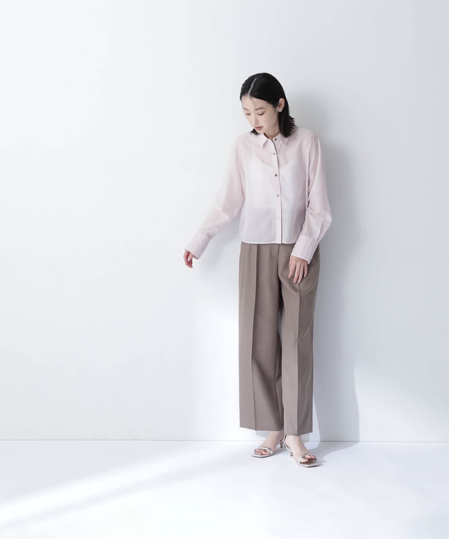  「シアーシャツシリーズ クロップド丈」|シャツ・ブラウス|