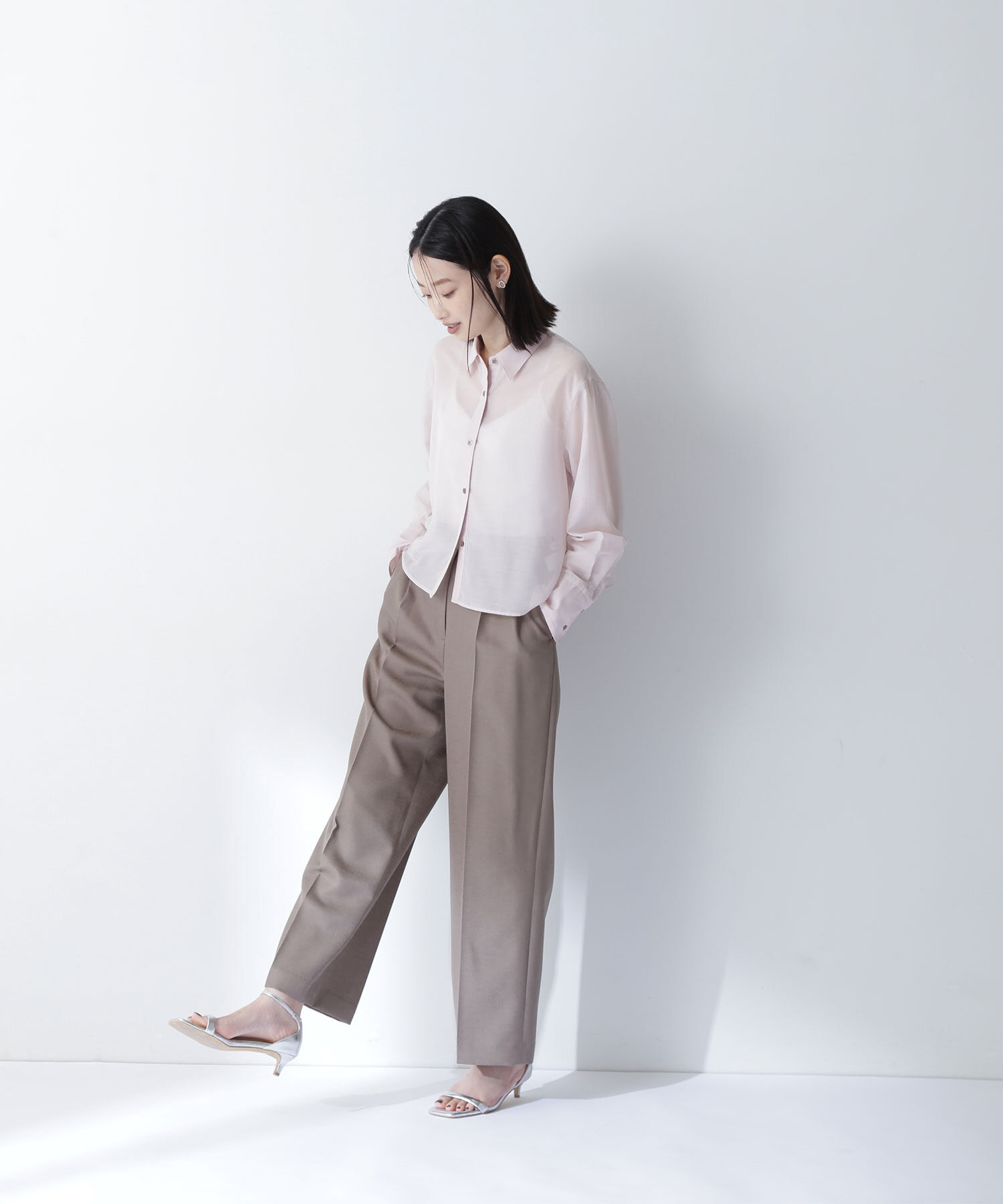  「シアーシャツシリーズ クロップド丈」|シャツ・ブラウス|