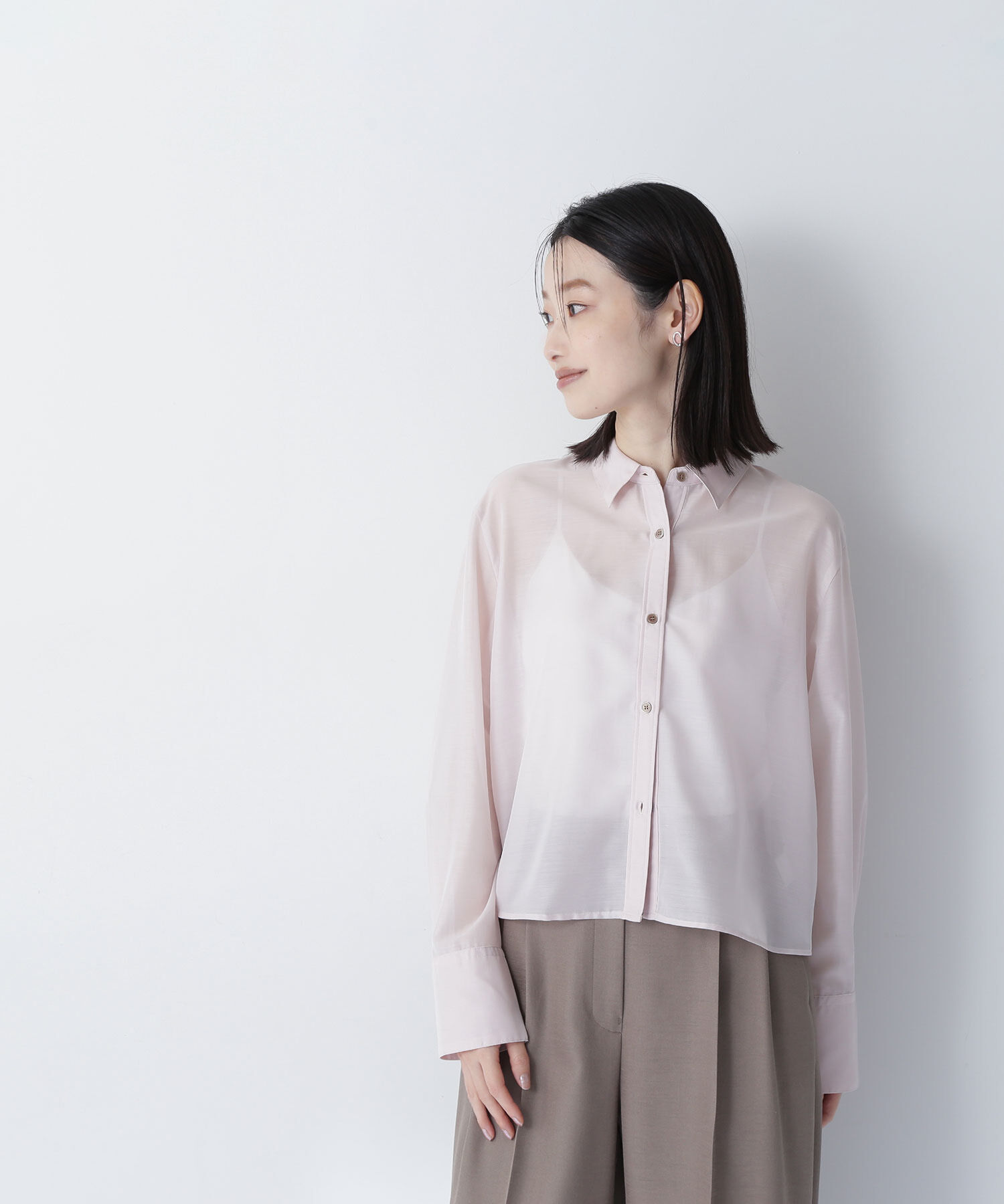 「シアーシャツシリーズ クロップド丈」|シャツ・ブラウス|