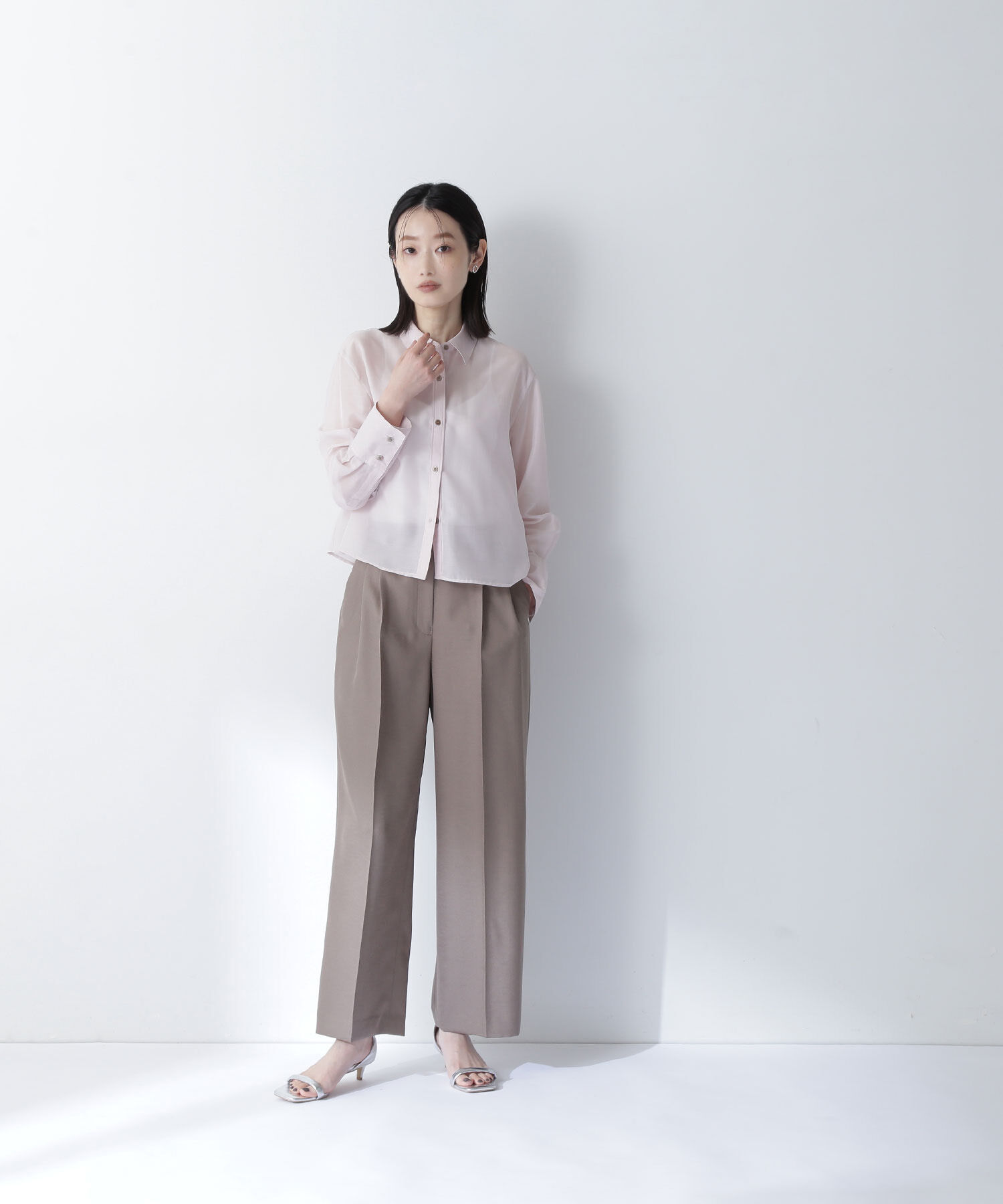  「シアーシャツシリーズ クロップド丈」|シャツ・ブラウス|