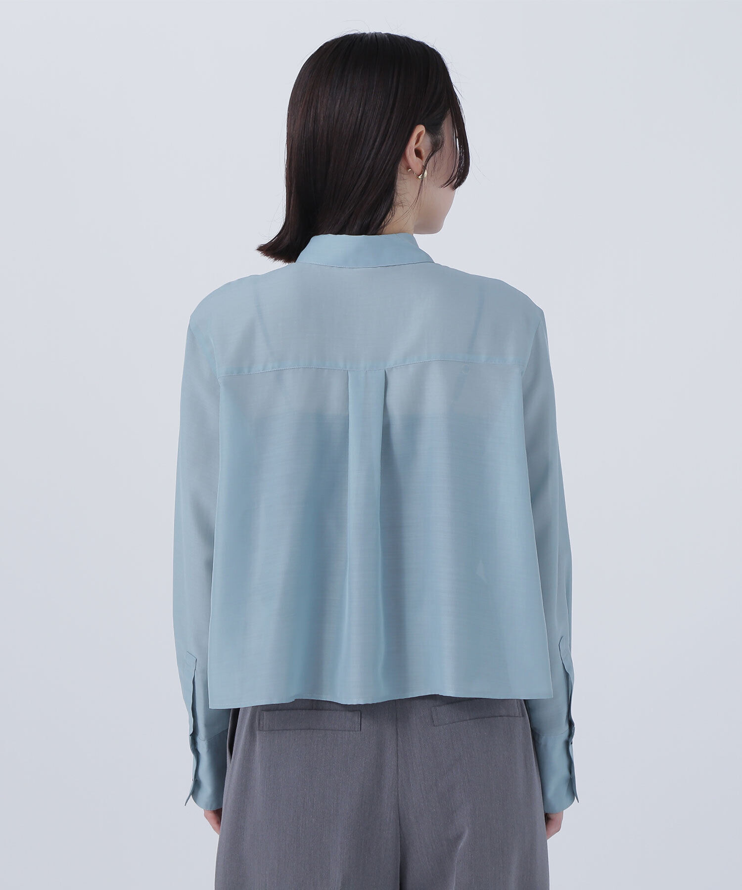  「シアーシャツシリーズ クロップド丈」|シャツ・ブラウス|