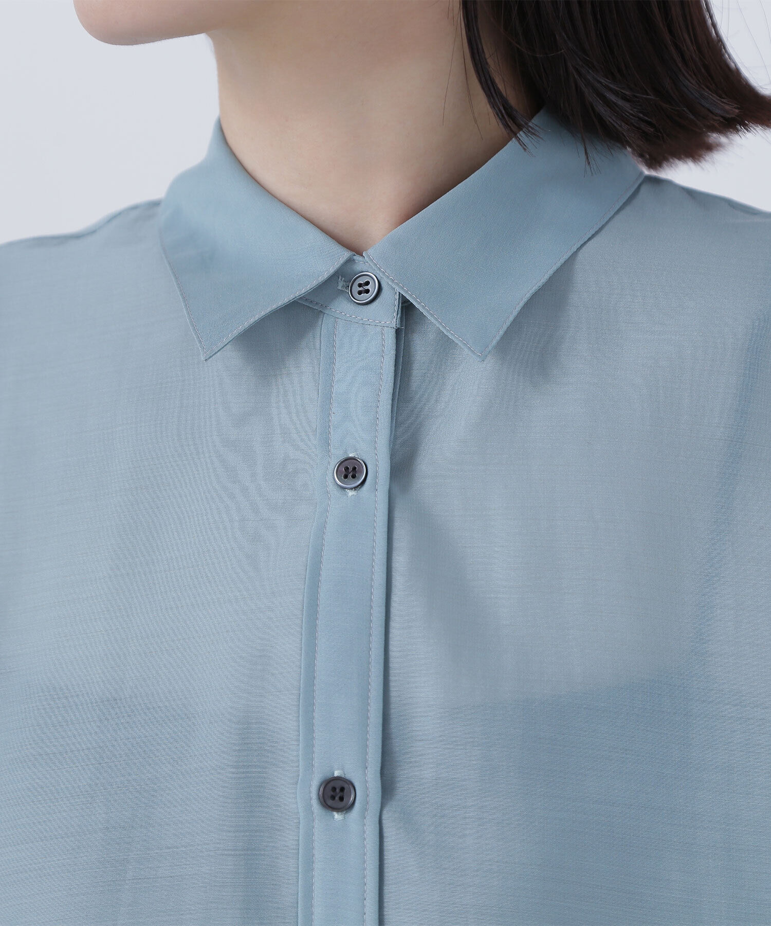  「シアーシャツシリーズ クロップド丈」|シャツ・ブラウス|