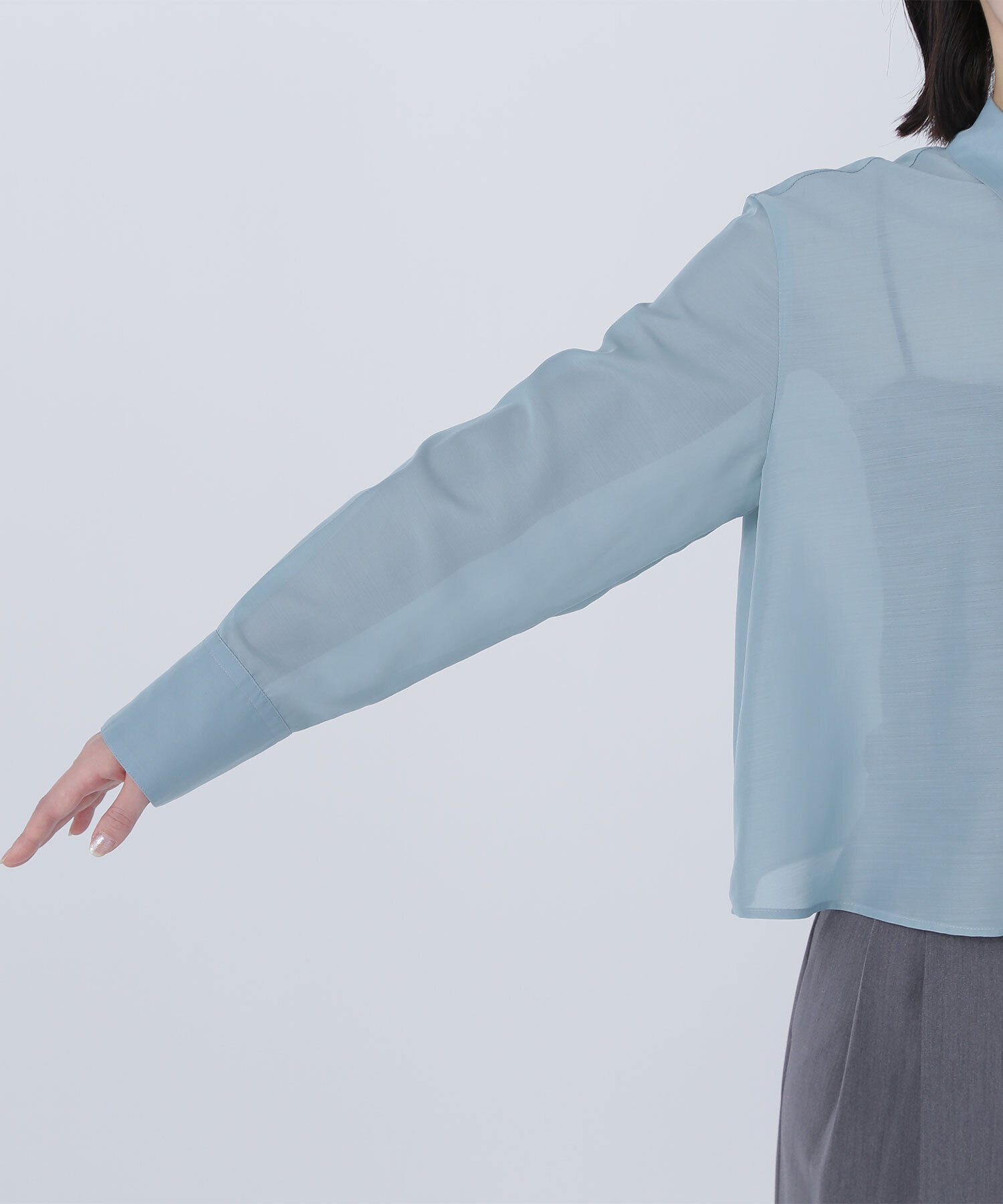  「シアーシャツシリーズ クロップド丈」|シャツ・ブラウス|