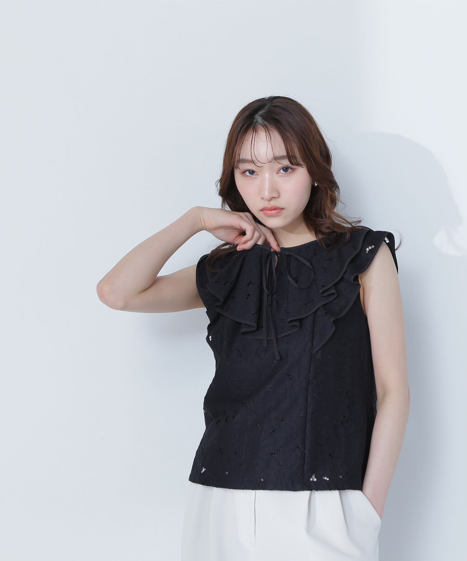  「ラッフルレース SETUP ブラウス」|シャツ・ブラウス|クロ