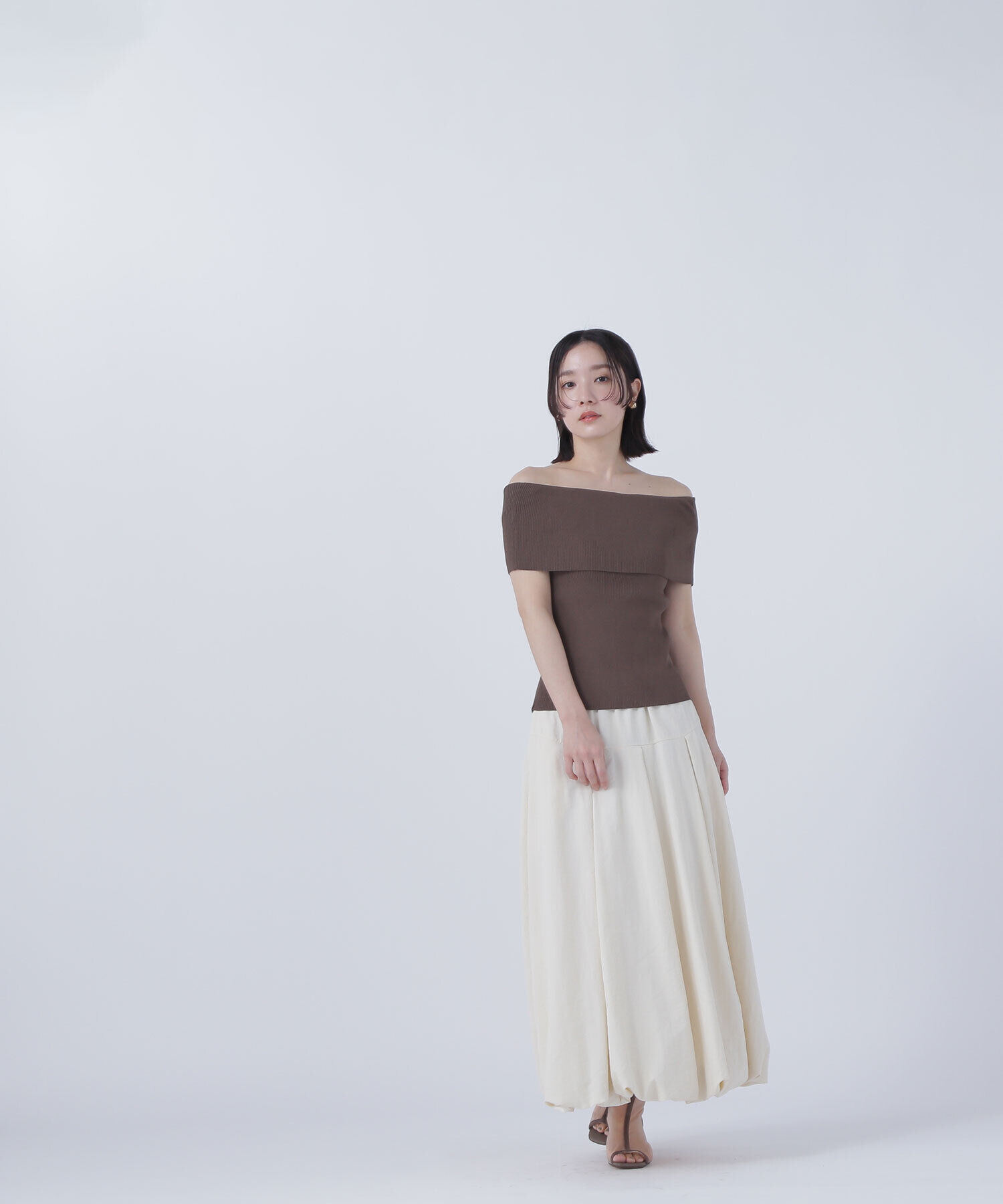  「オフショルリブニット」|ニット・セーター|