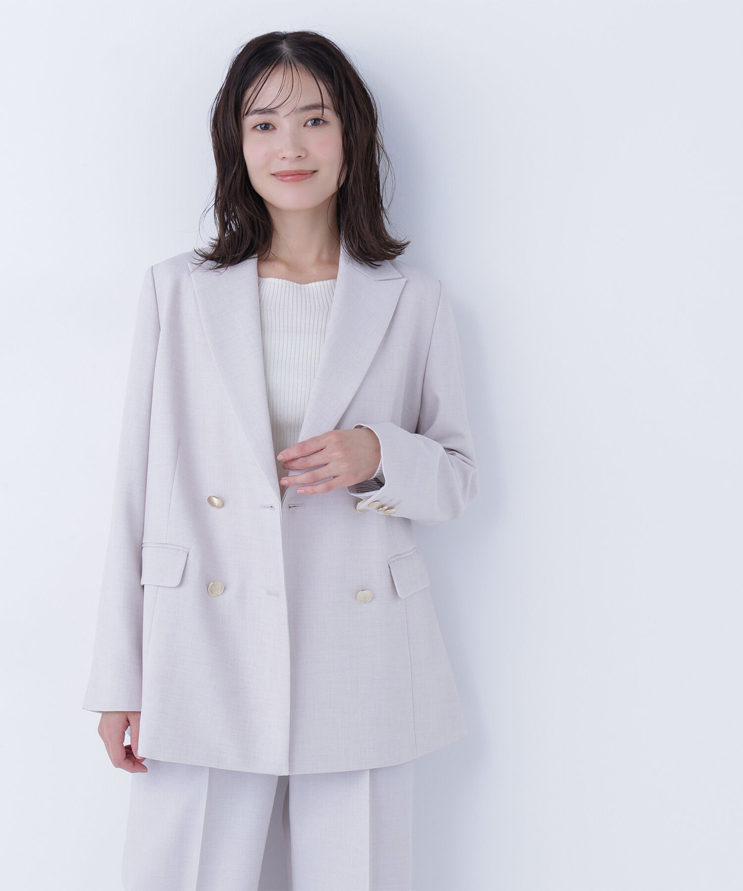  「ダブルブレスト  SETUP ボクシージャケット」|ブルゾン・スタジャン|