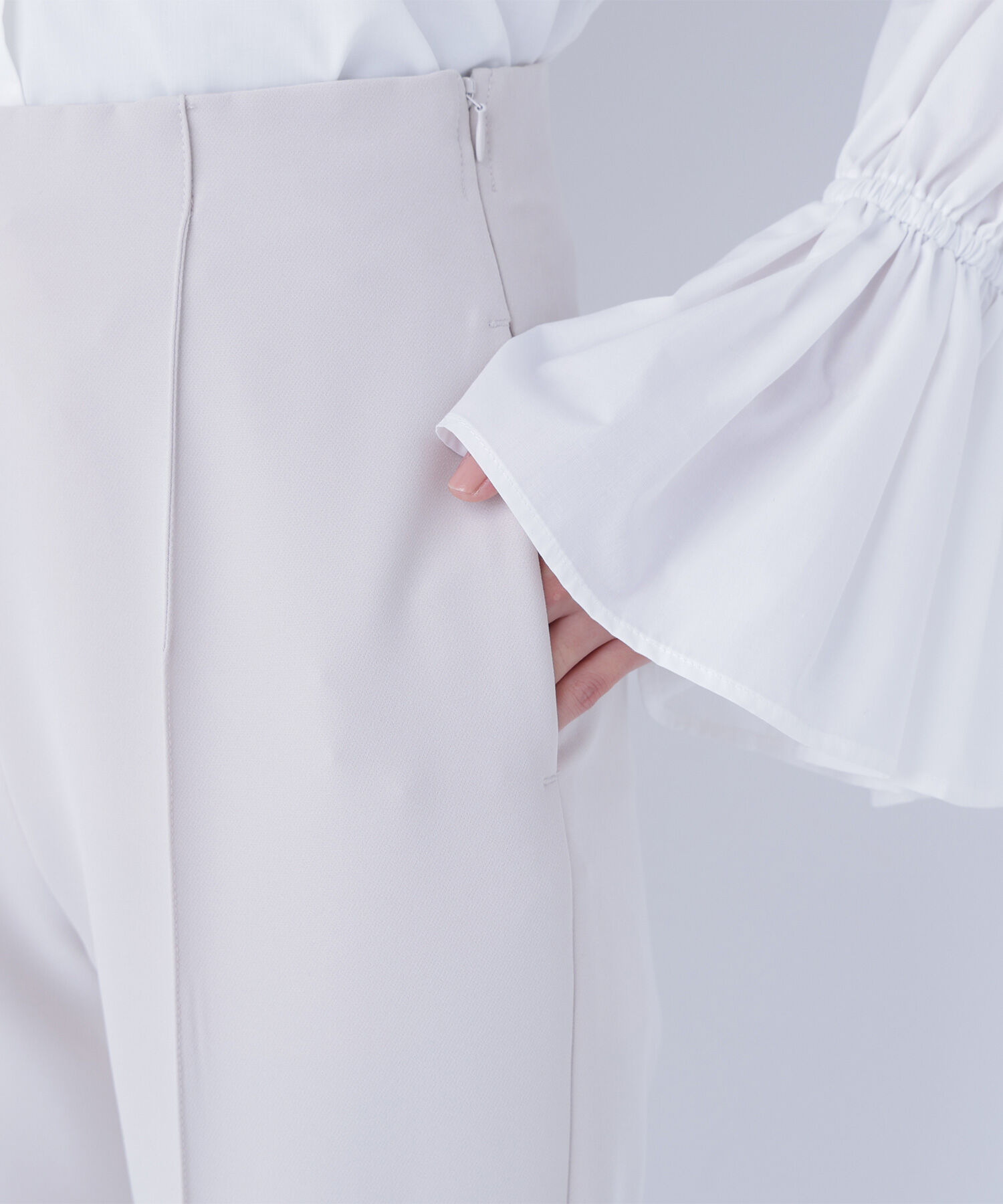  「フロントボタンペプラムジレ SETUP テーパードパンツ」|その他|