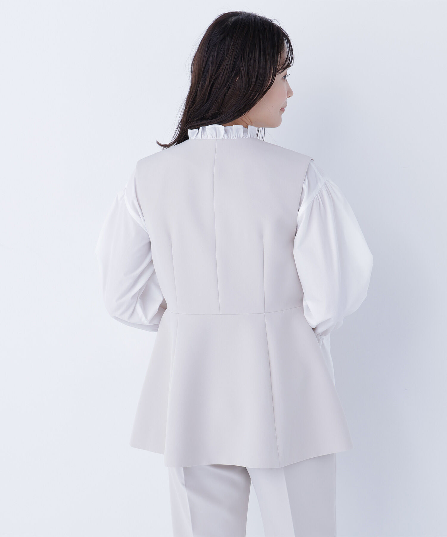  「フロントボタンペプラムジレ SETUP」|ブルゾン・スタジャン|