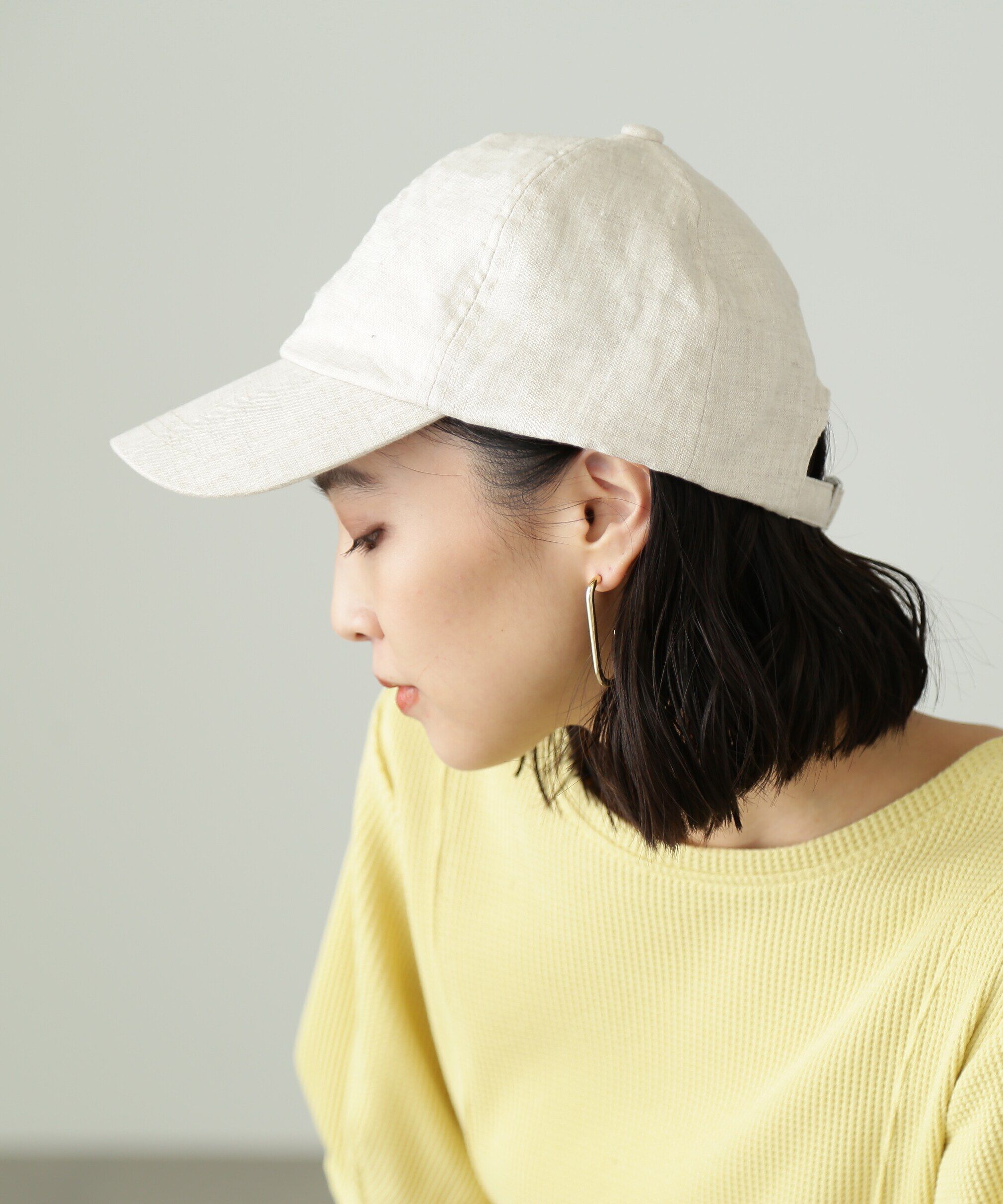  「ベーシックリネンキャップ」|キャップ・キャスケット|ベージュ