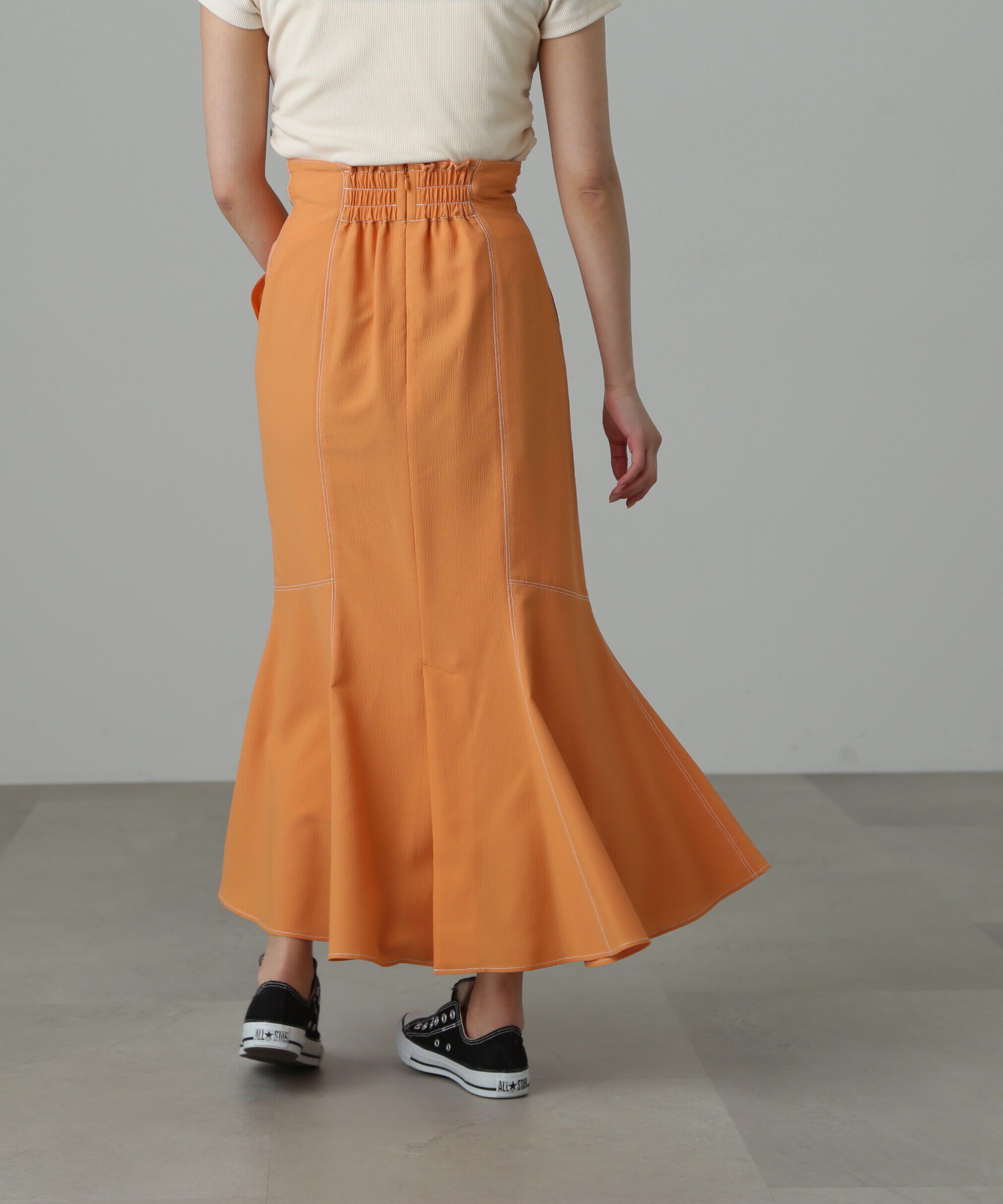  「[Sシリーズ対応商品]配色ステッチマーメイドスカート」|スカート|