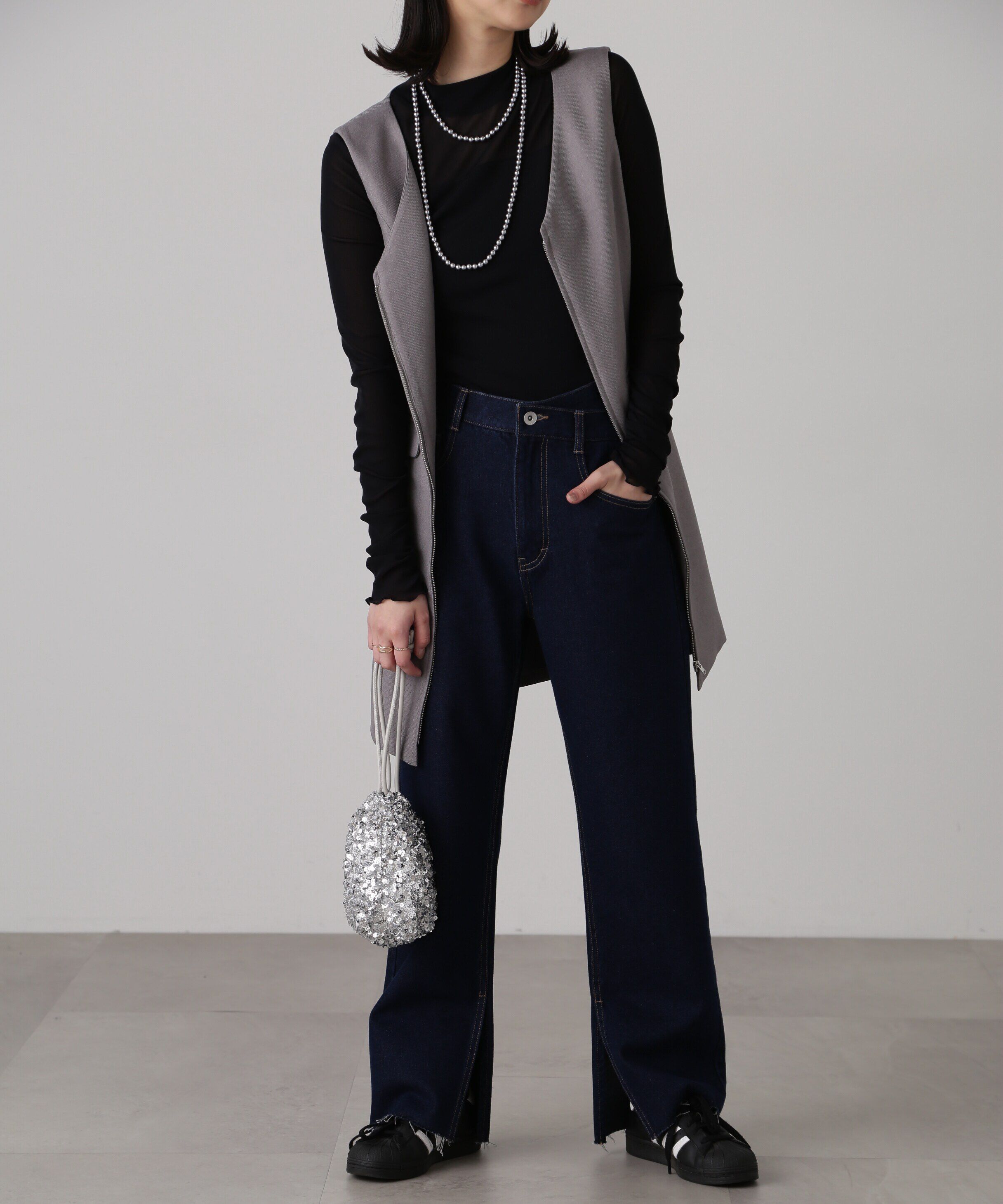  「ジップ使いミニジャンスカ」|ワンピース|