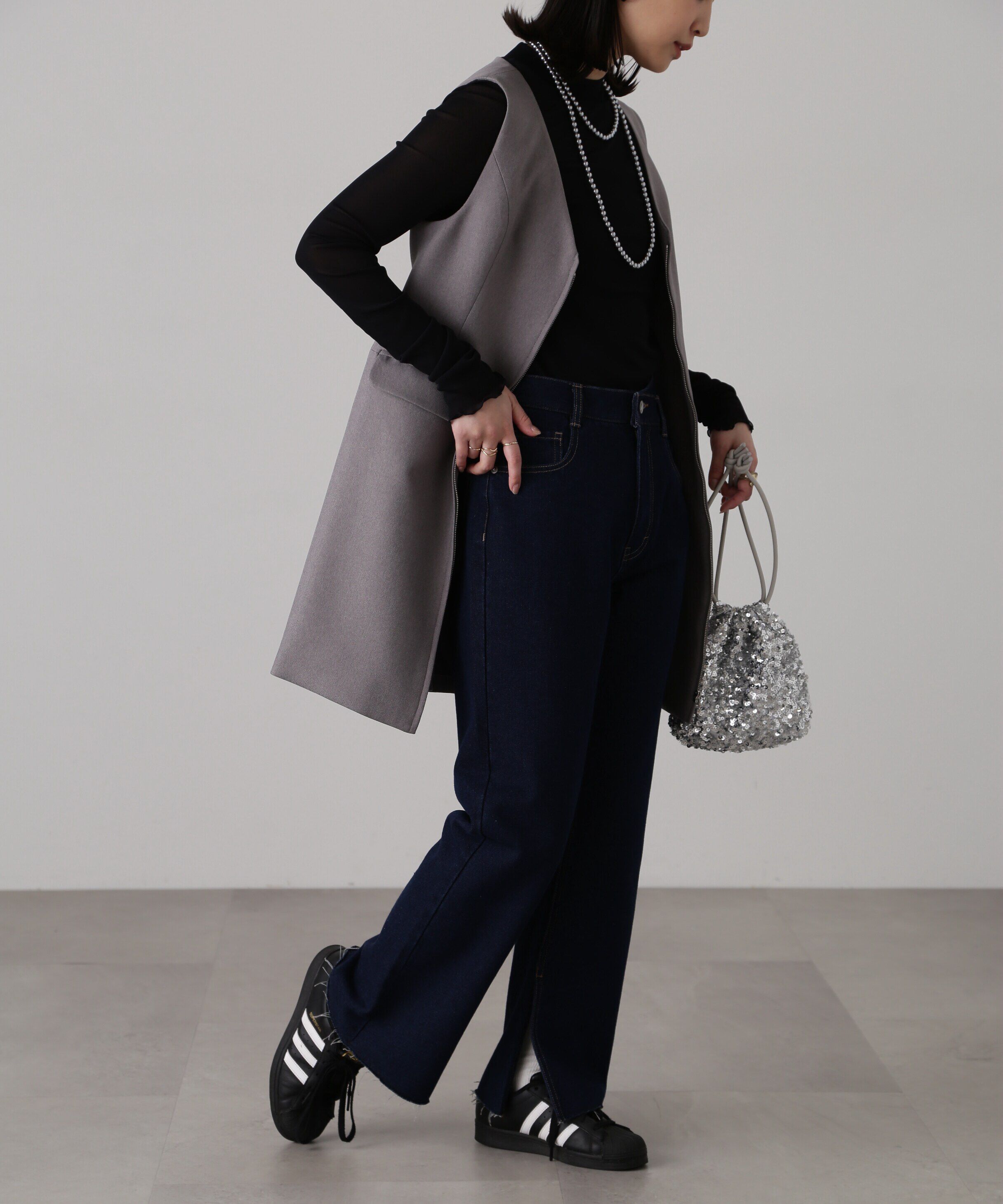  「ジップ使いミニジャンスカ」|ワンピース|