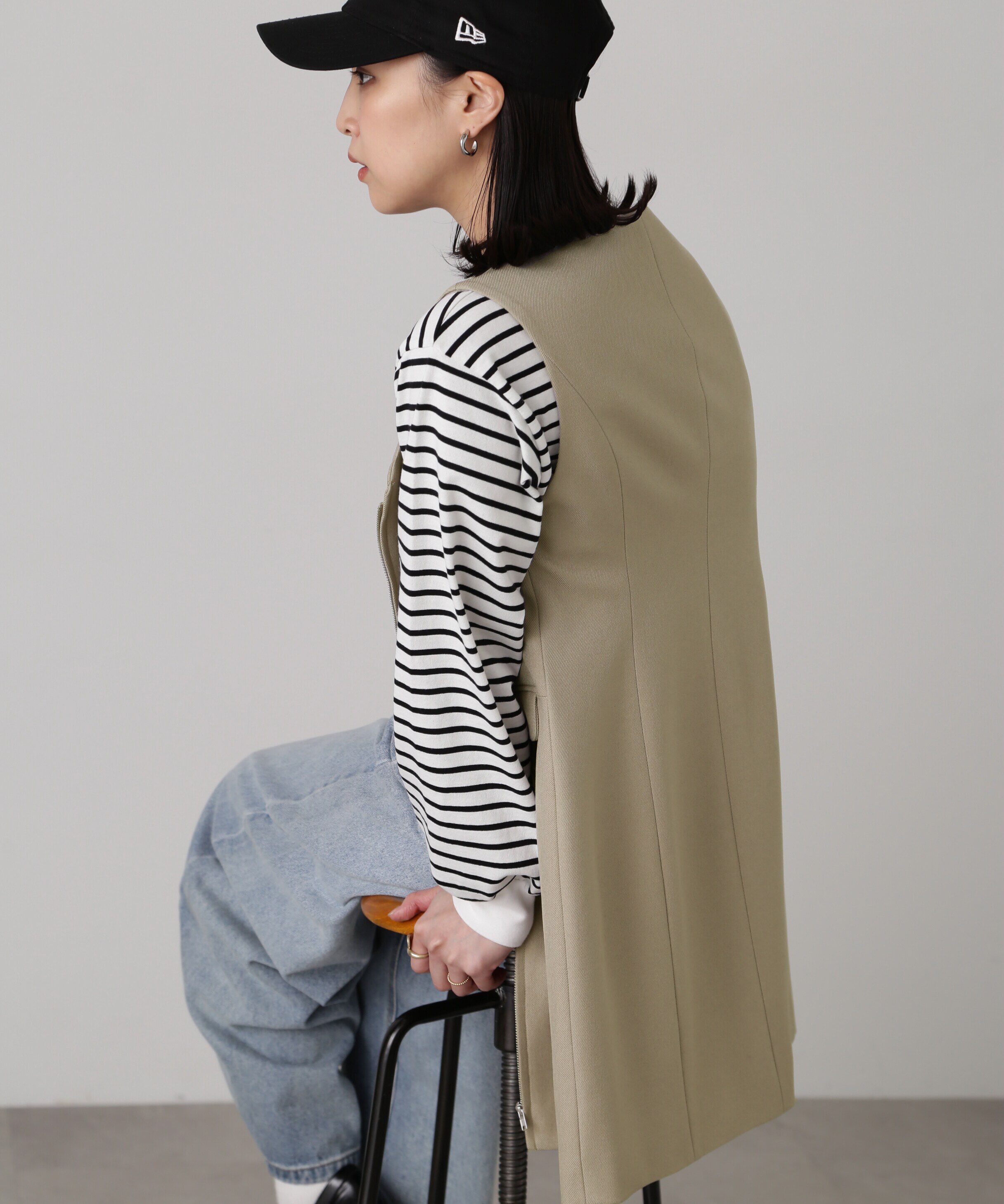  「ジップ使いミニジャンスカ」|ワンピース|