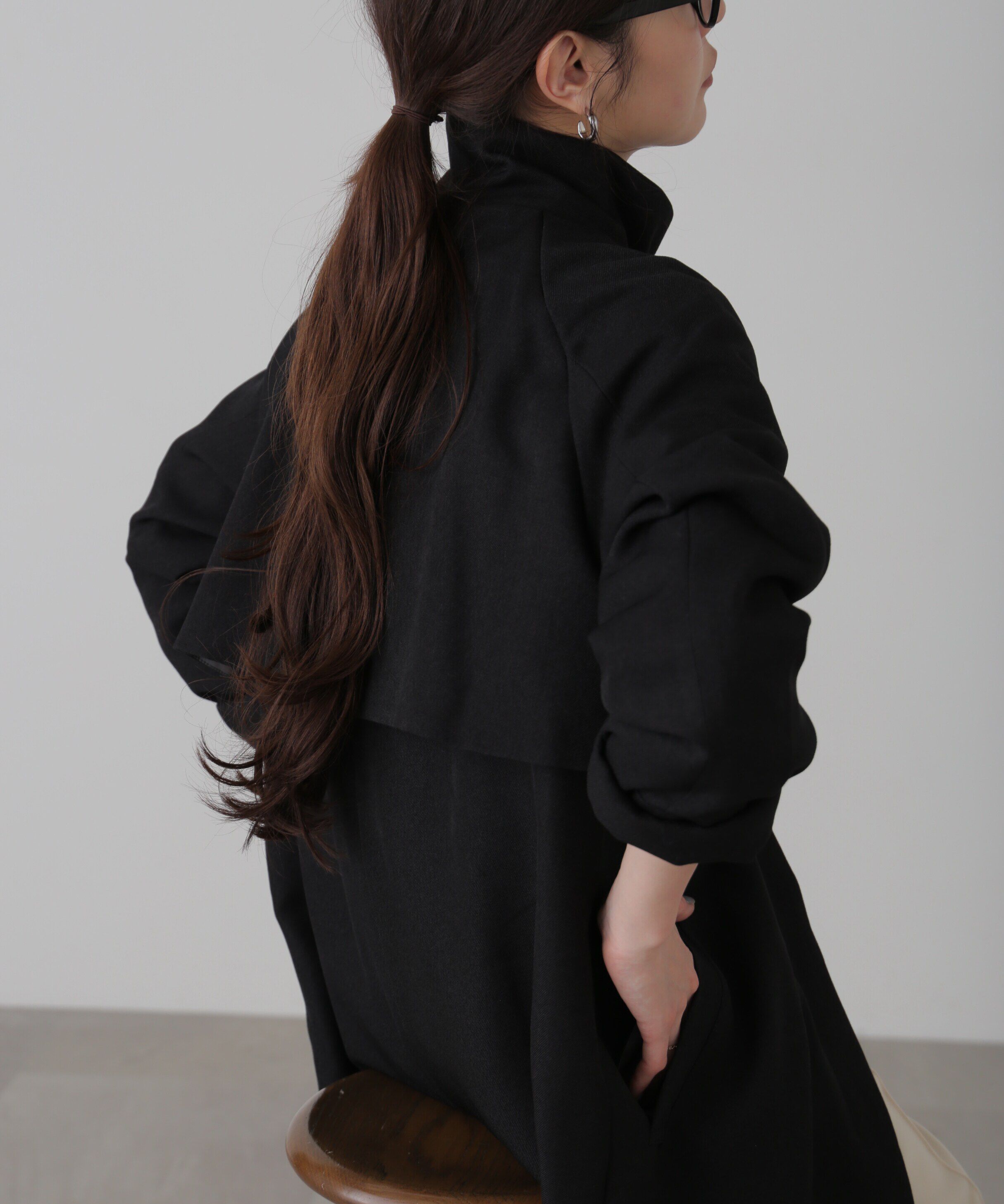  「ポリエステルツイルスタンドネックコート」|その他|