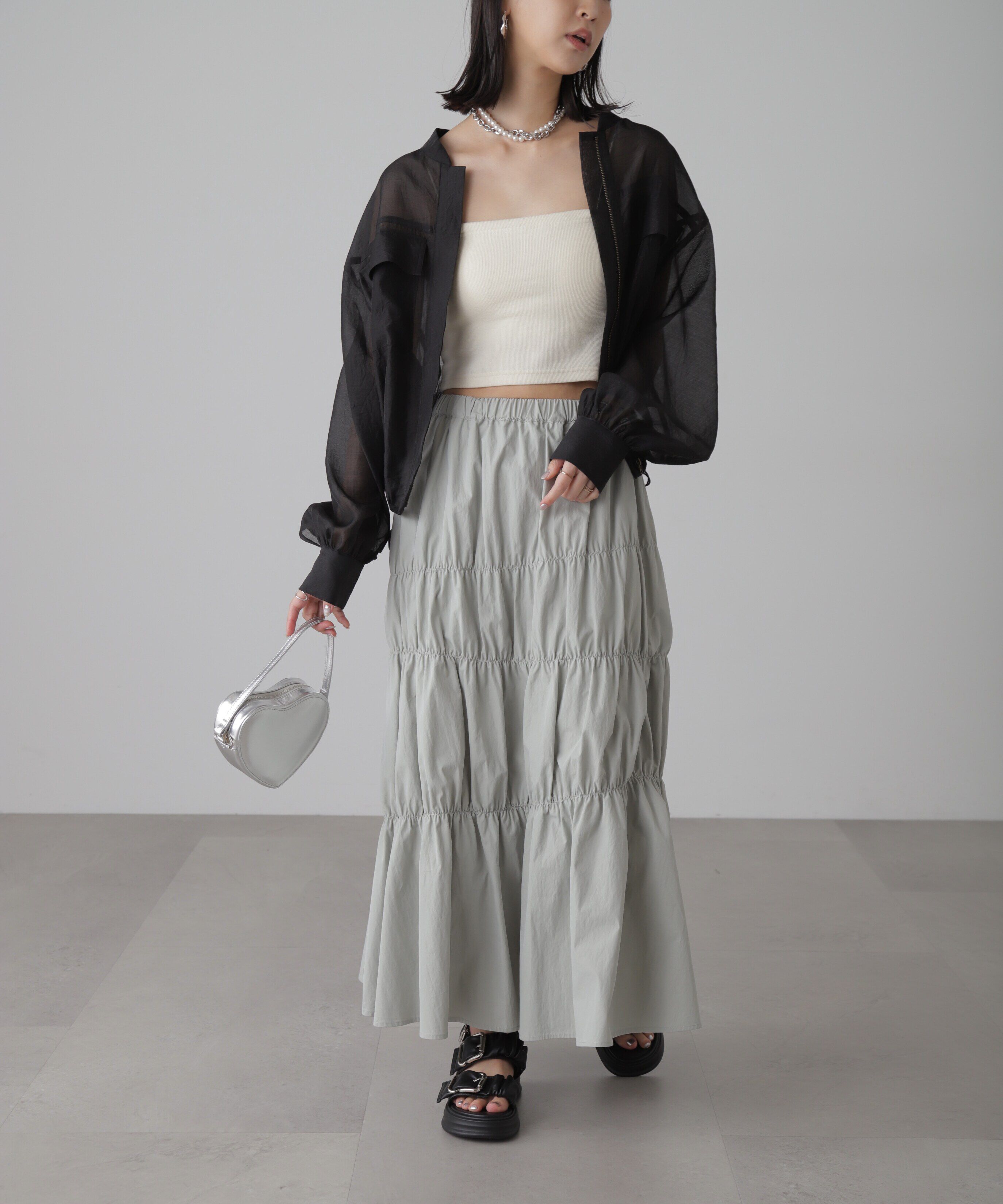  「ランダムシャーリングスカート」|スカート|