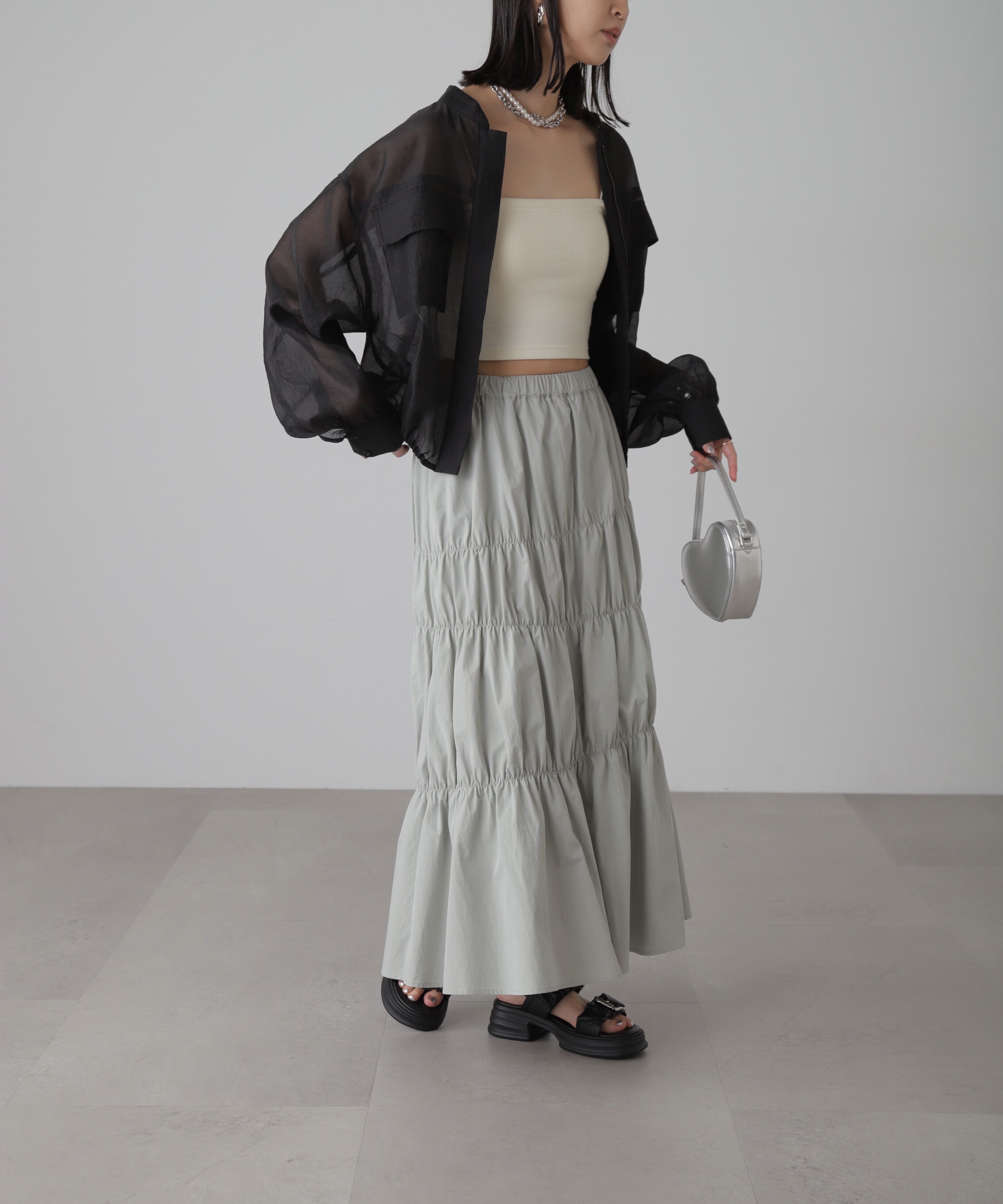  「ランダムシャーリングスカート」|スカート|
