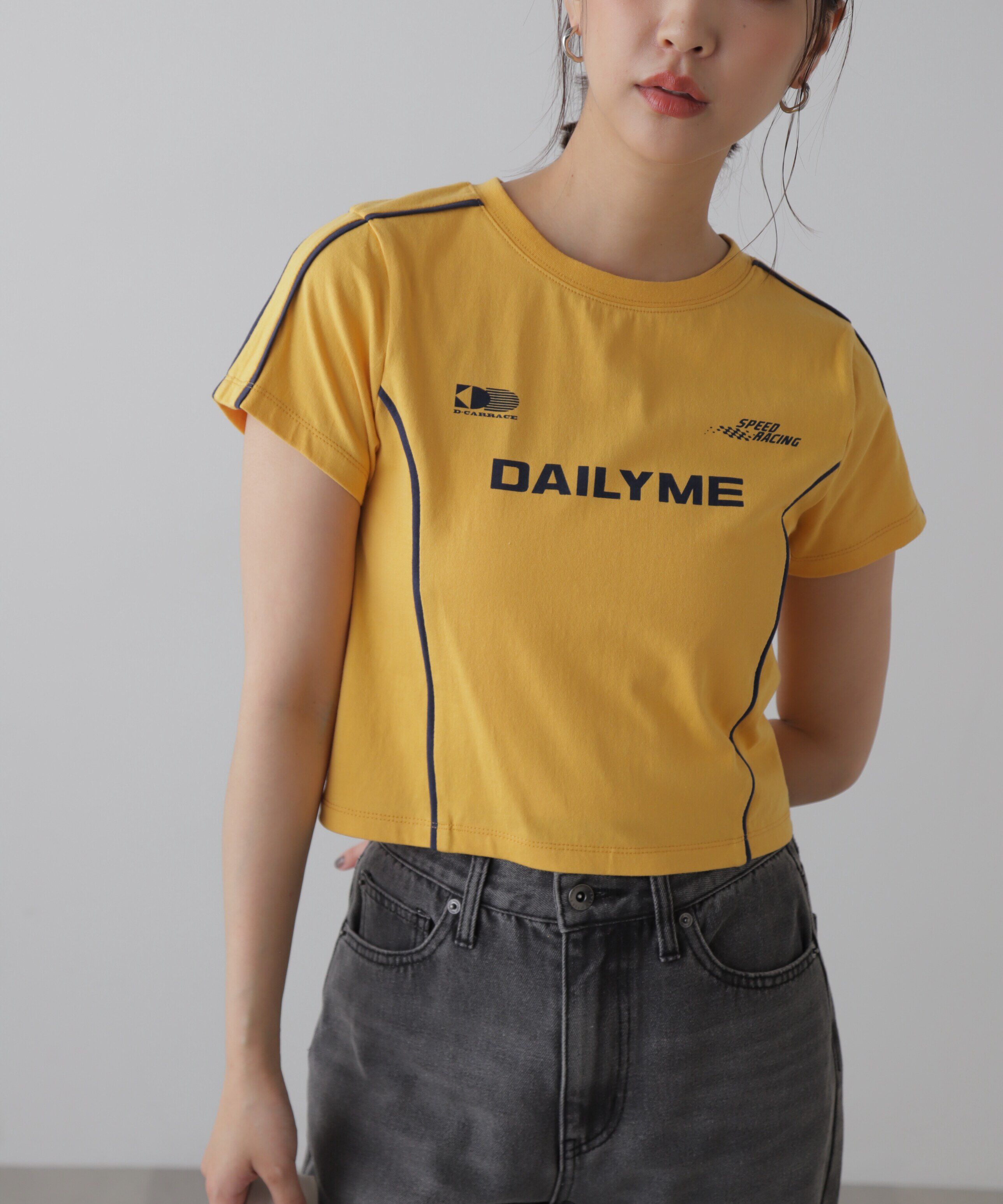  「コンパクトゲームラインTシャツ」|Tシャツ・カットソー|オレンジ