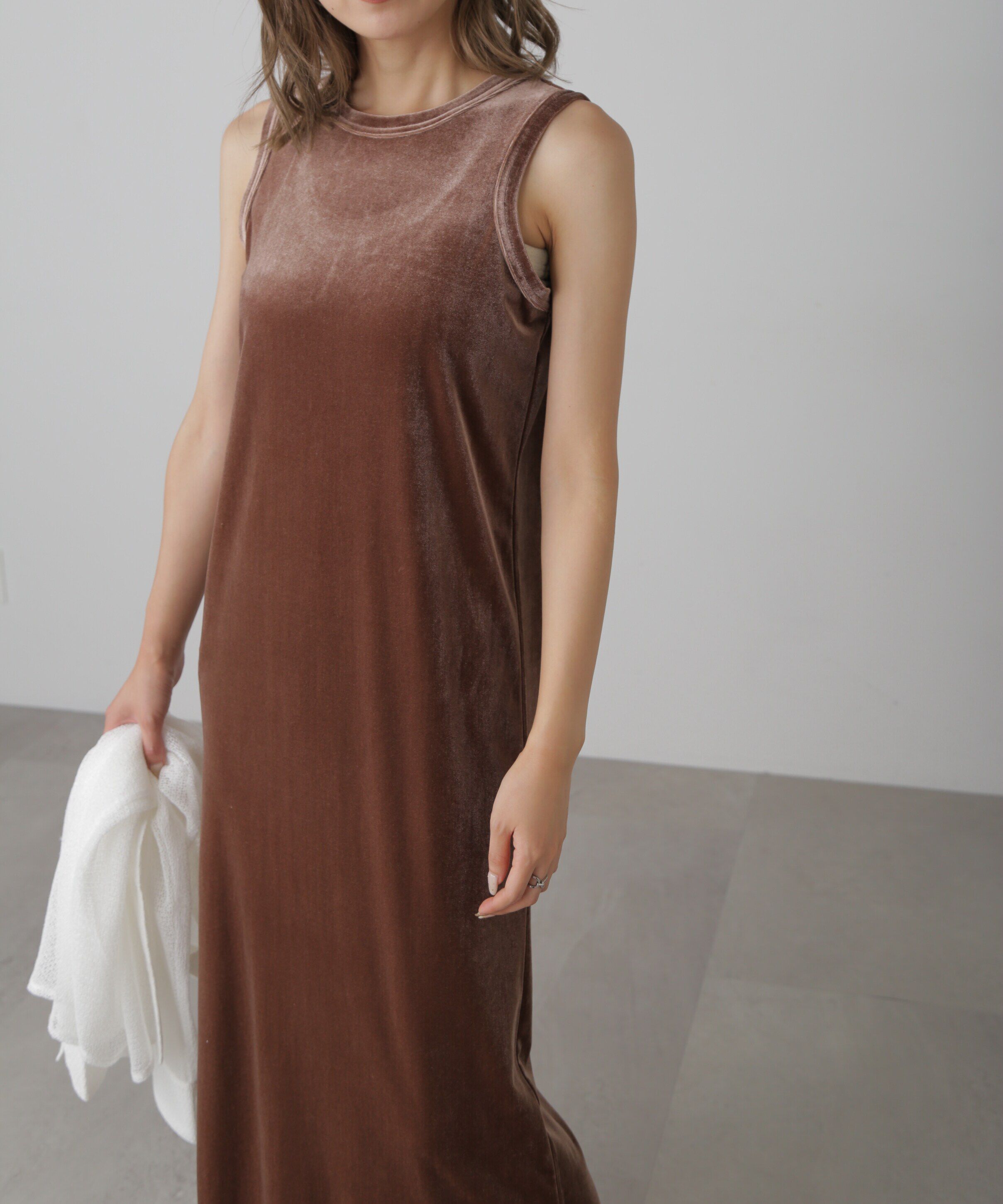  「ベロアアメスリタンクトップワンピース」|ワンピース|