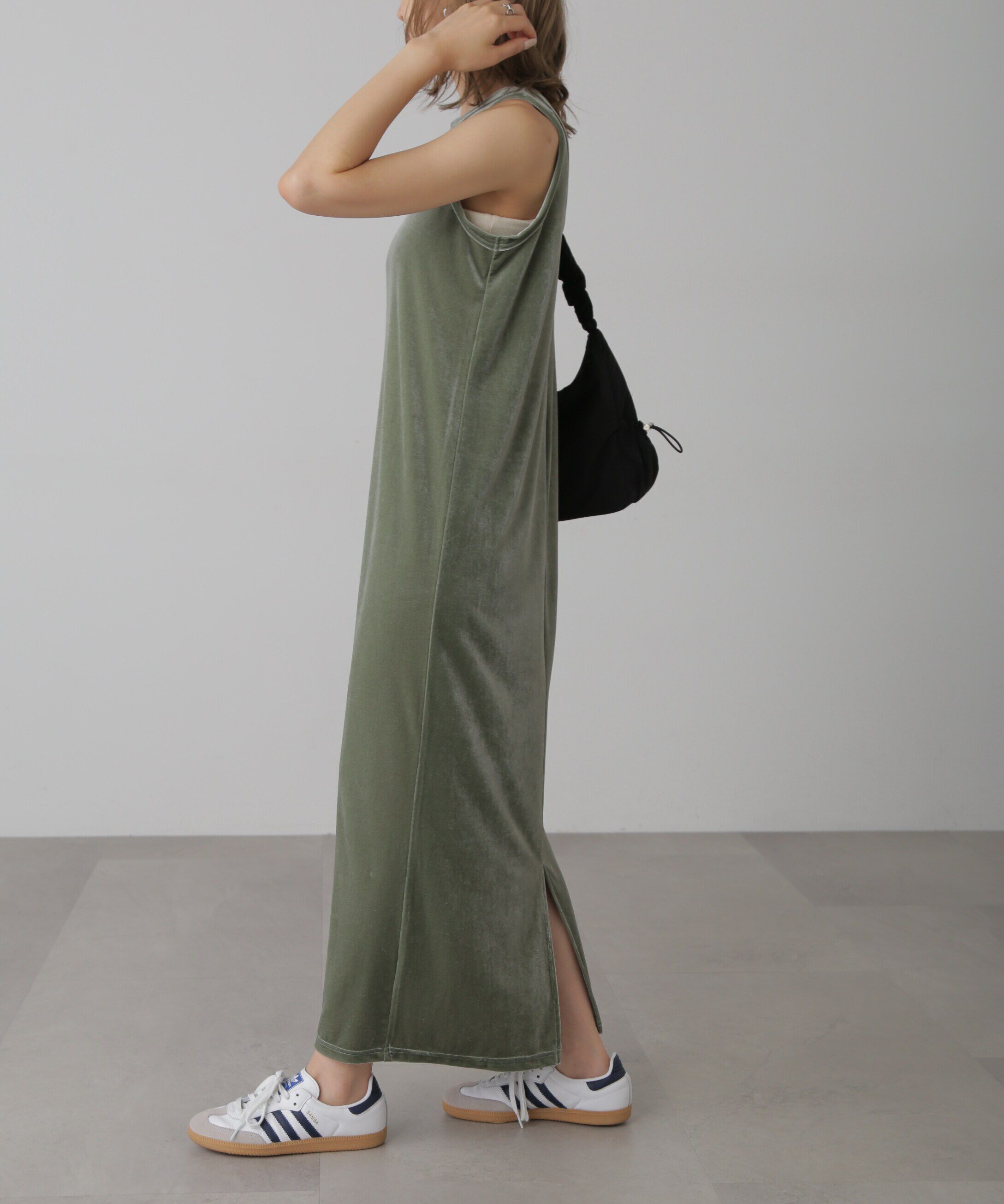  「ベロアアメスリタンクトップワンピース」|ワンピース|