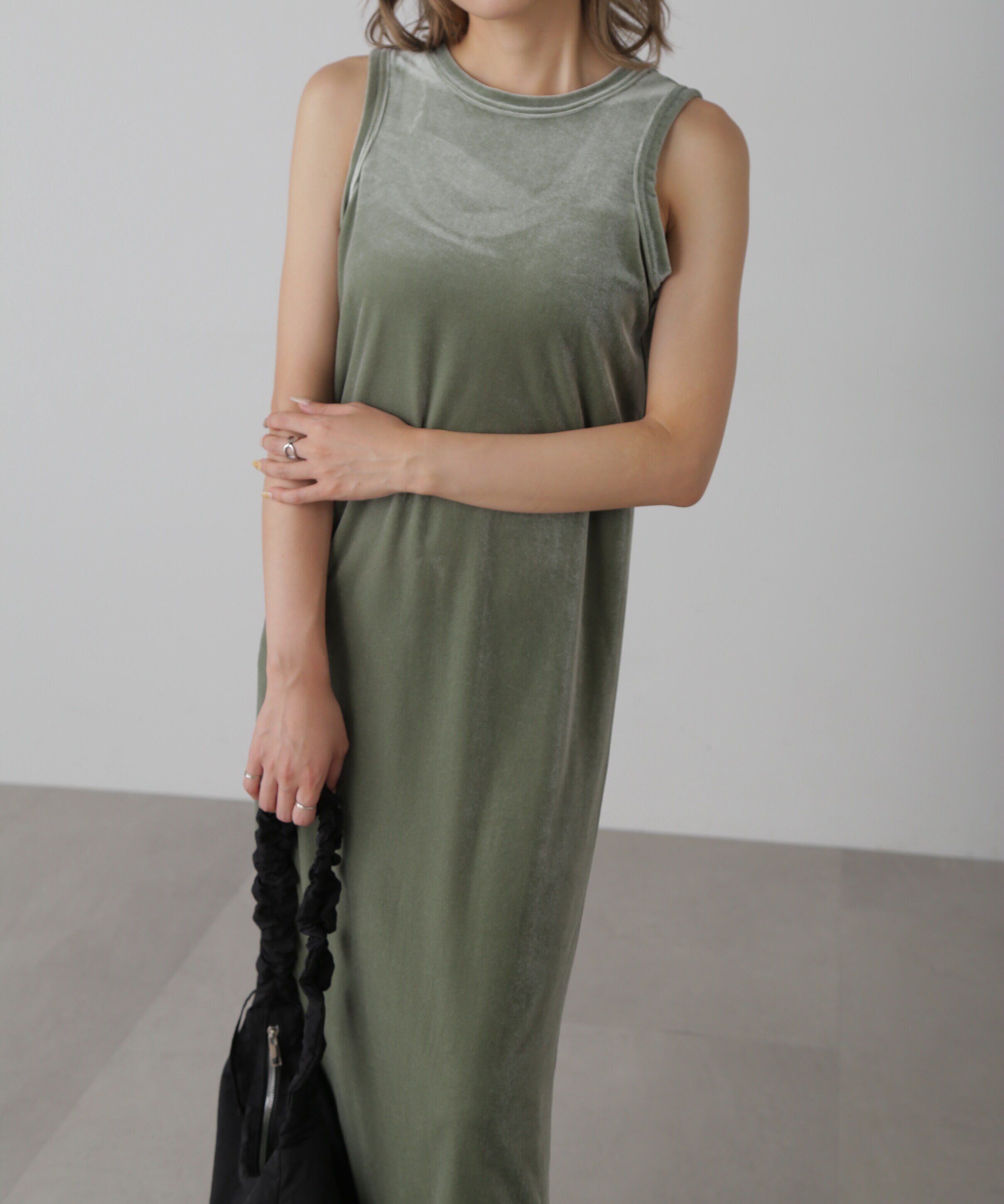  「ベロアアメスリタンクトップワンピース」|ワンピース|