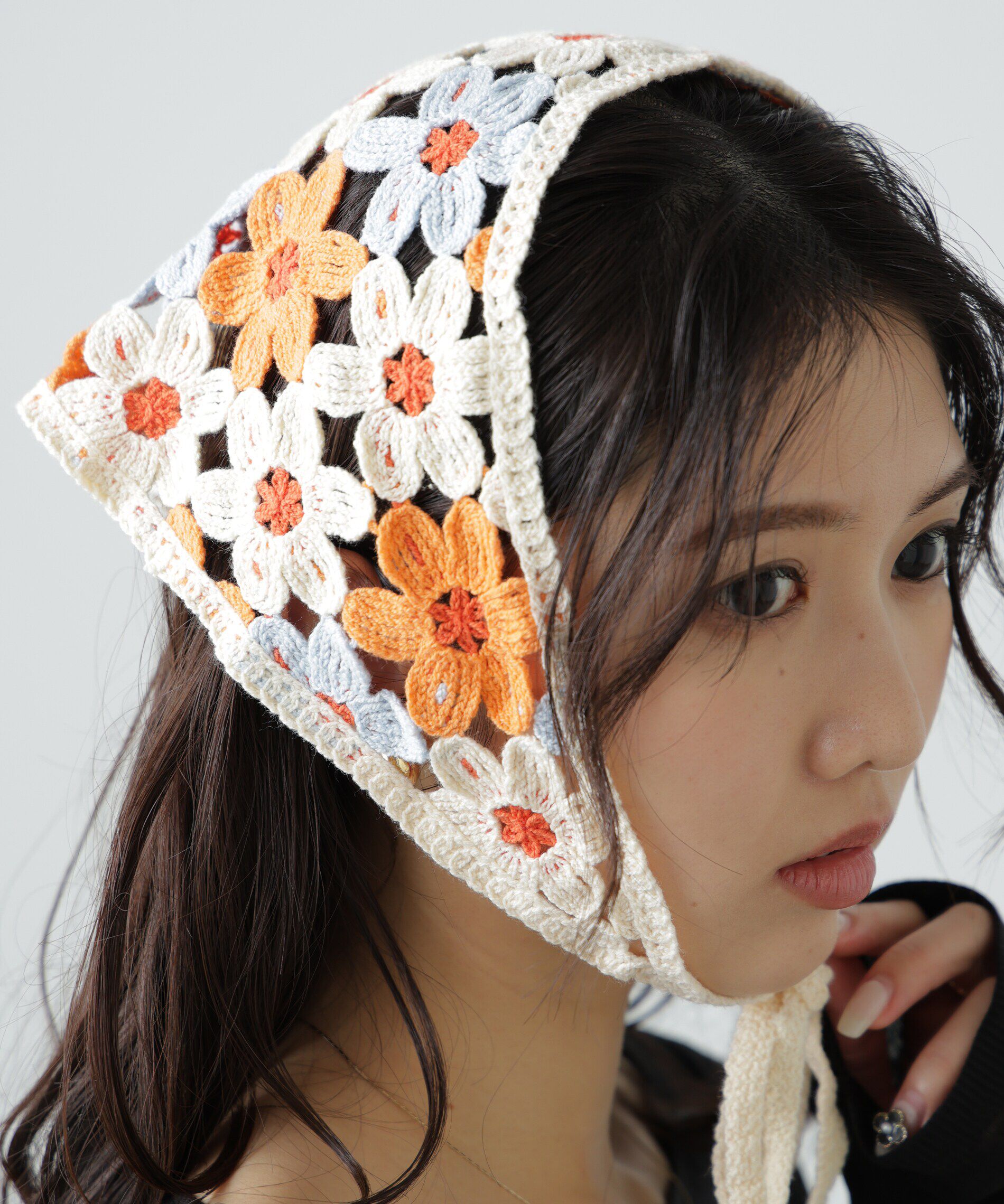  「フラワーバブーシュカ」|ハンカチ|