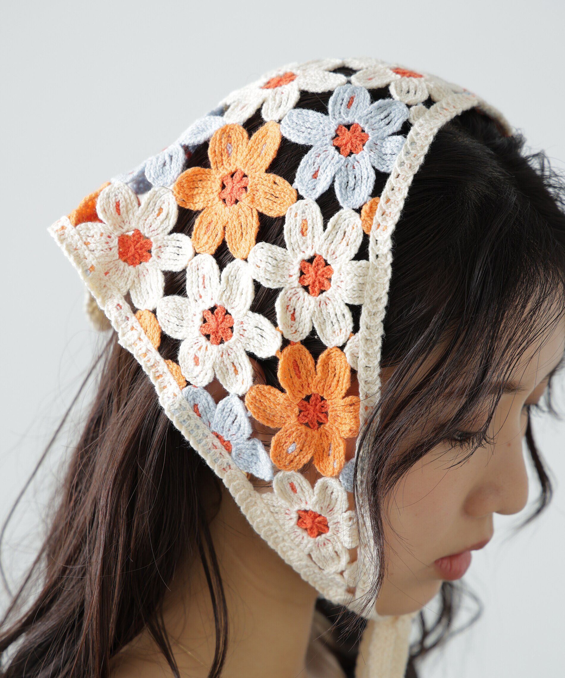  「フラワーバブーシュカ」|ハンカチ|