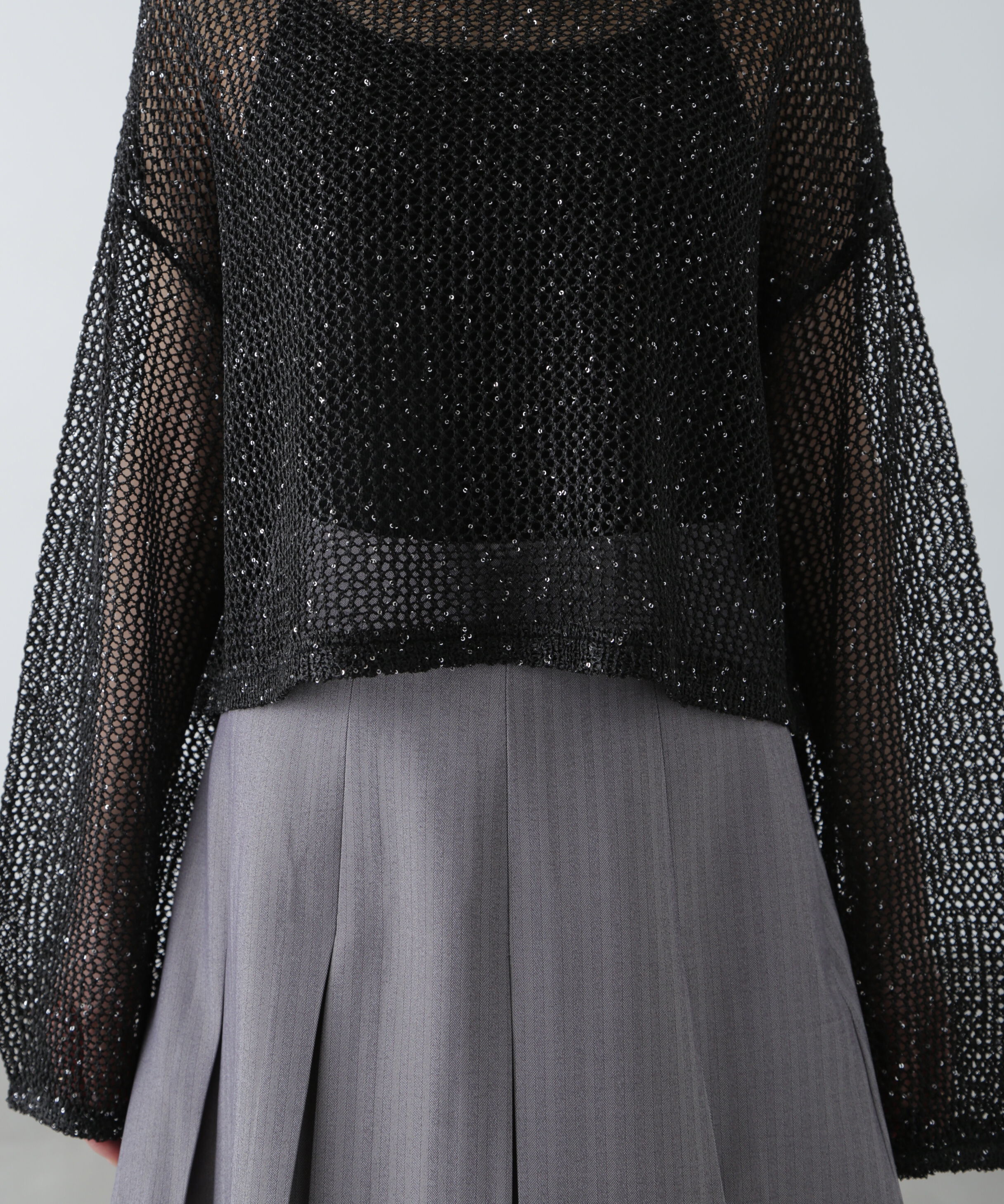  「メッシュスパンコールニット」|ニット・セーター|