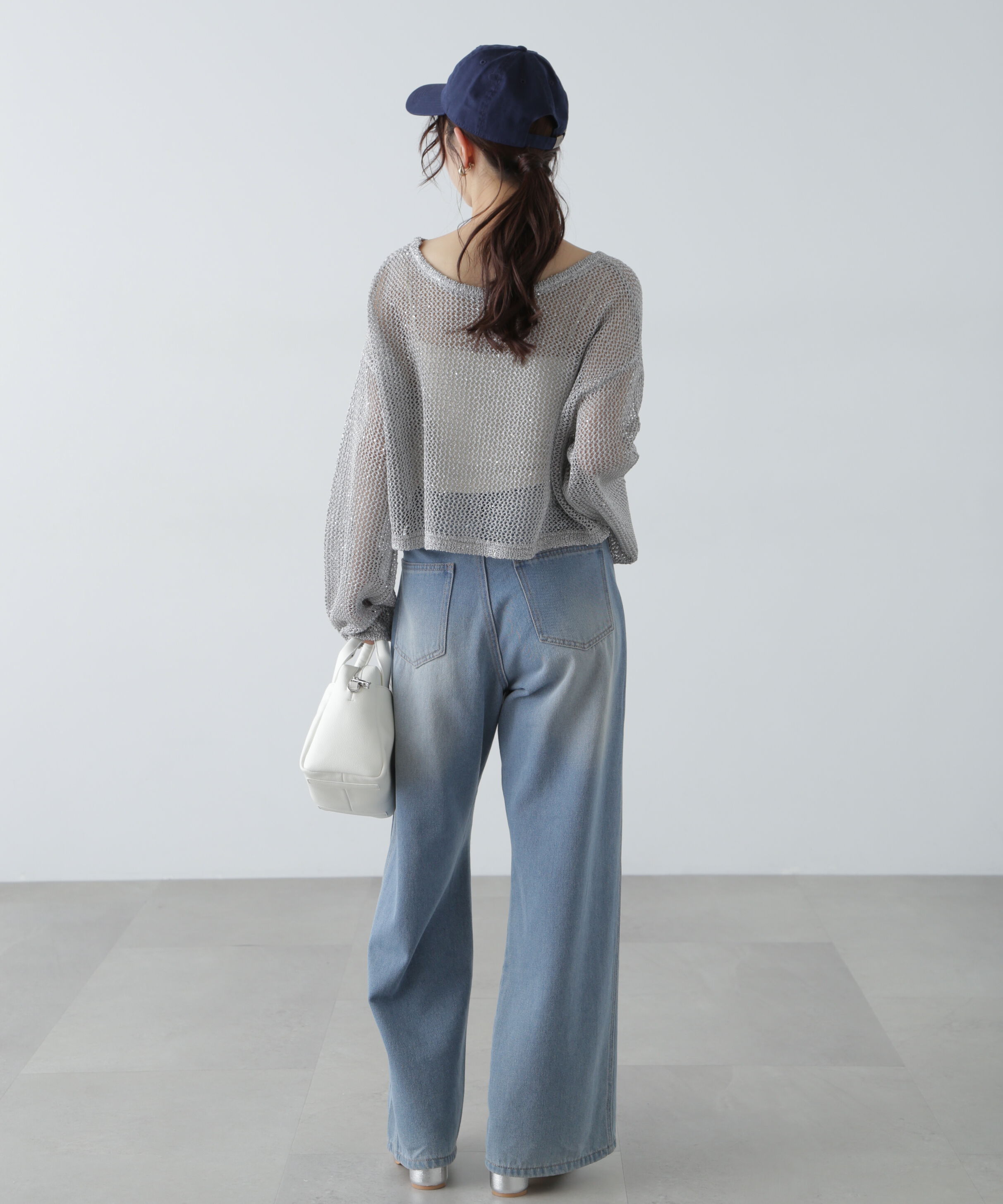  「メッシュスパンコールニット」|ニット・セーター|