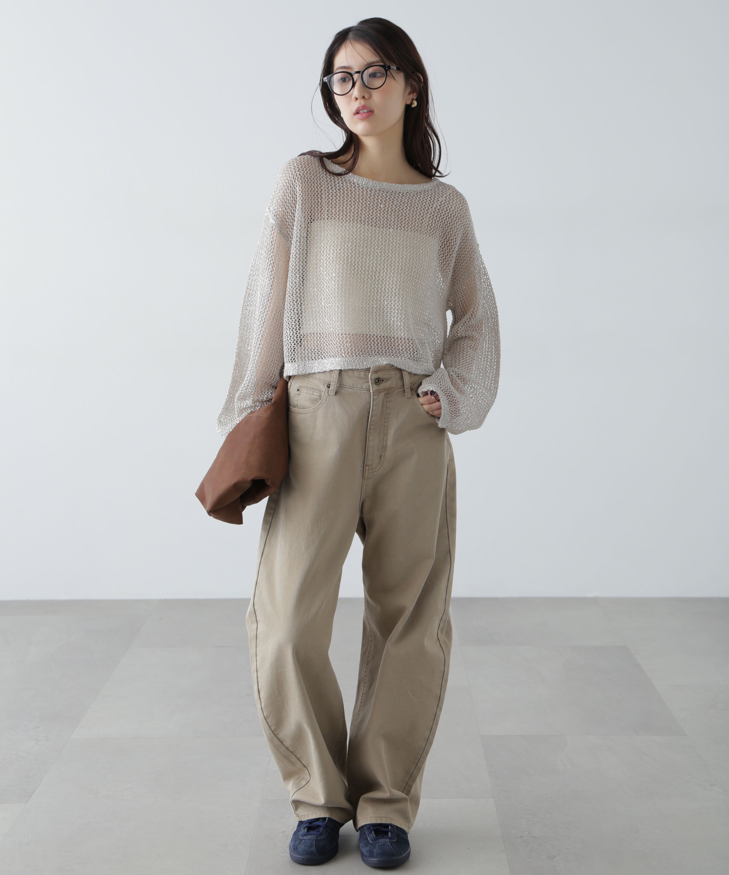  「メッシュスパンコールニット」|ニット・セーター|