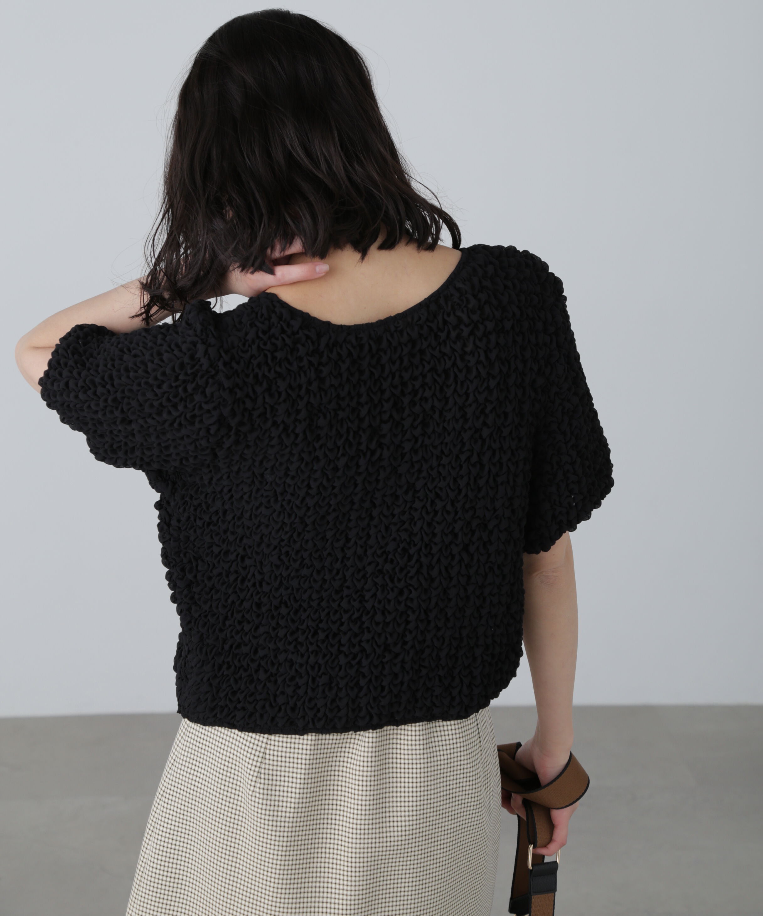  「前後2wayポコポコクロップドブラウス」|シャツ・ブラウス|