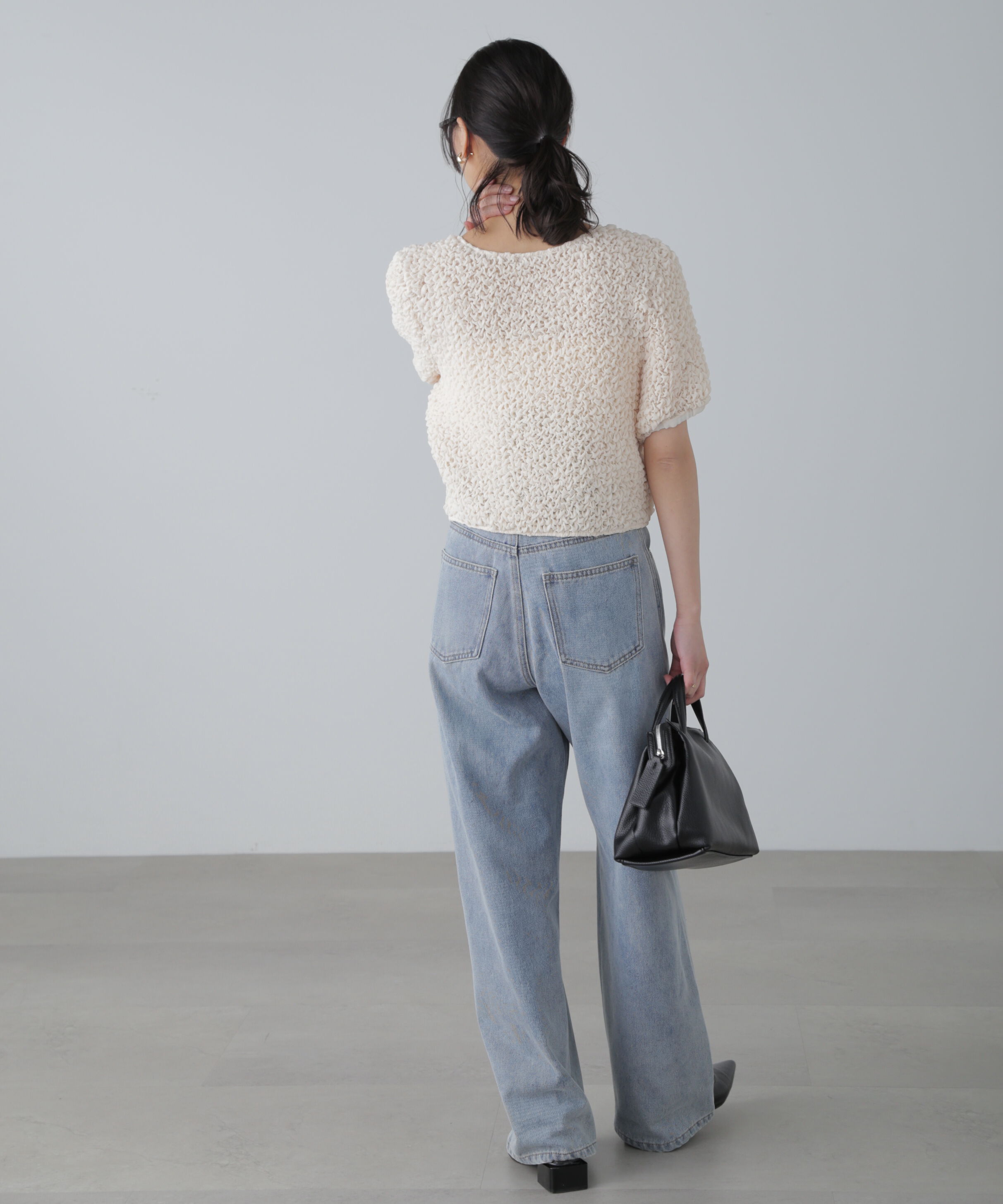  「前後2wayポコポコクロップドブラウス」|シャツ・ブラウス|