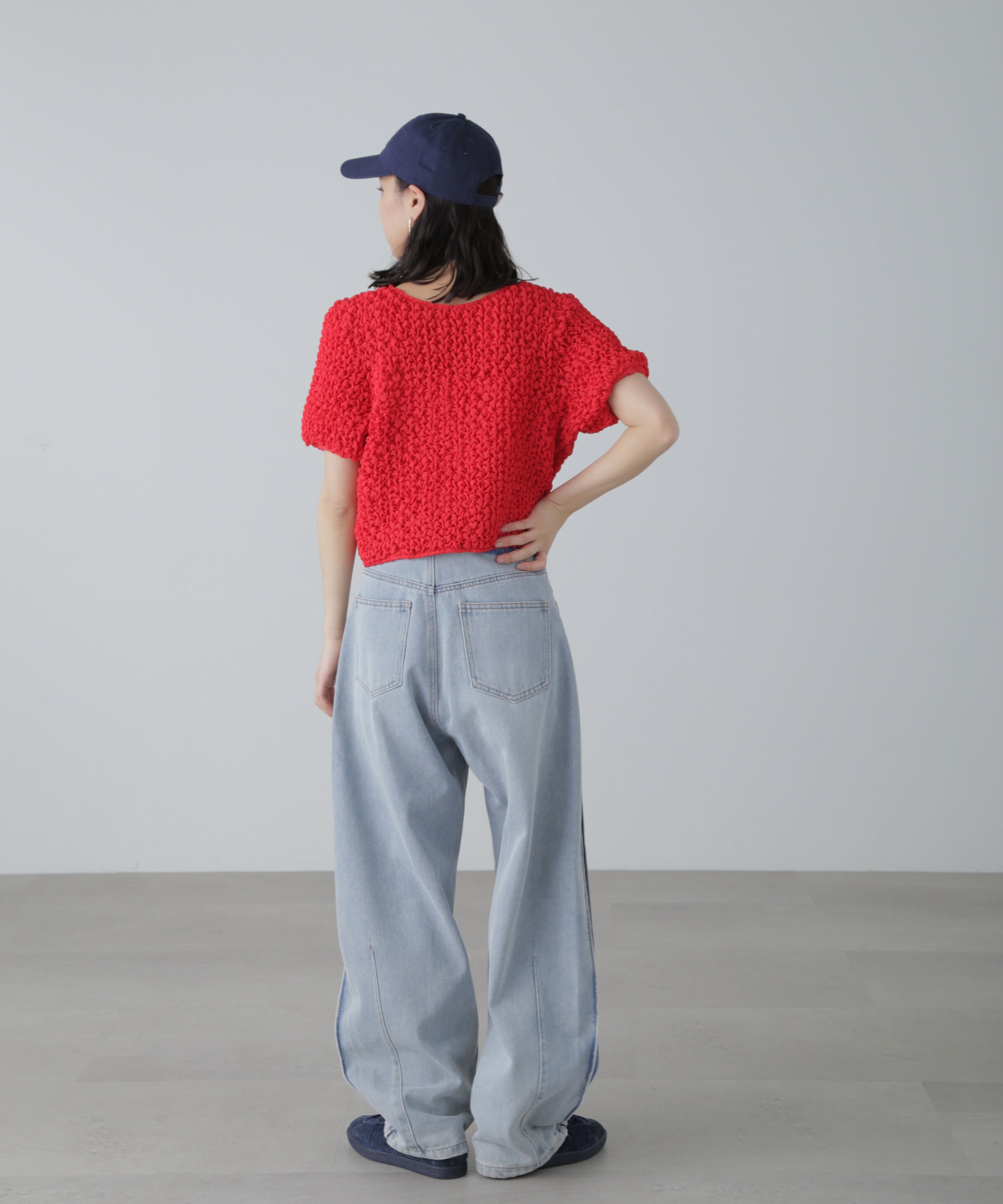  「前後2wayポコポコクロップドブラウス」|シャツ・ブラウス|