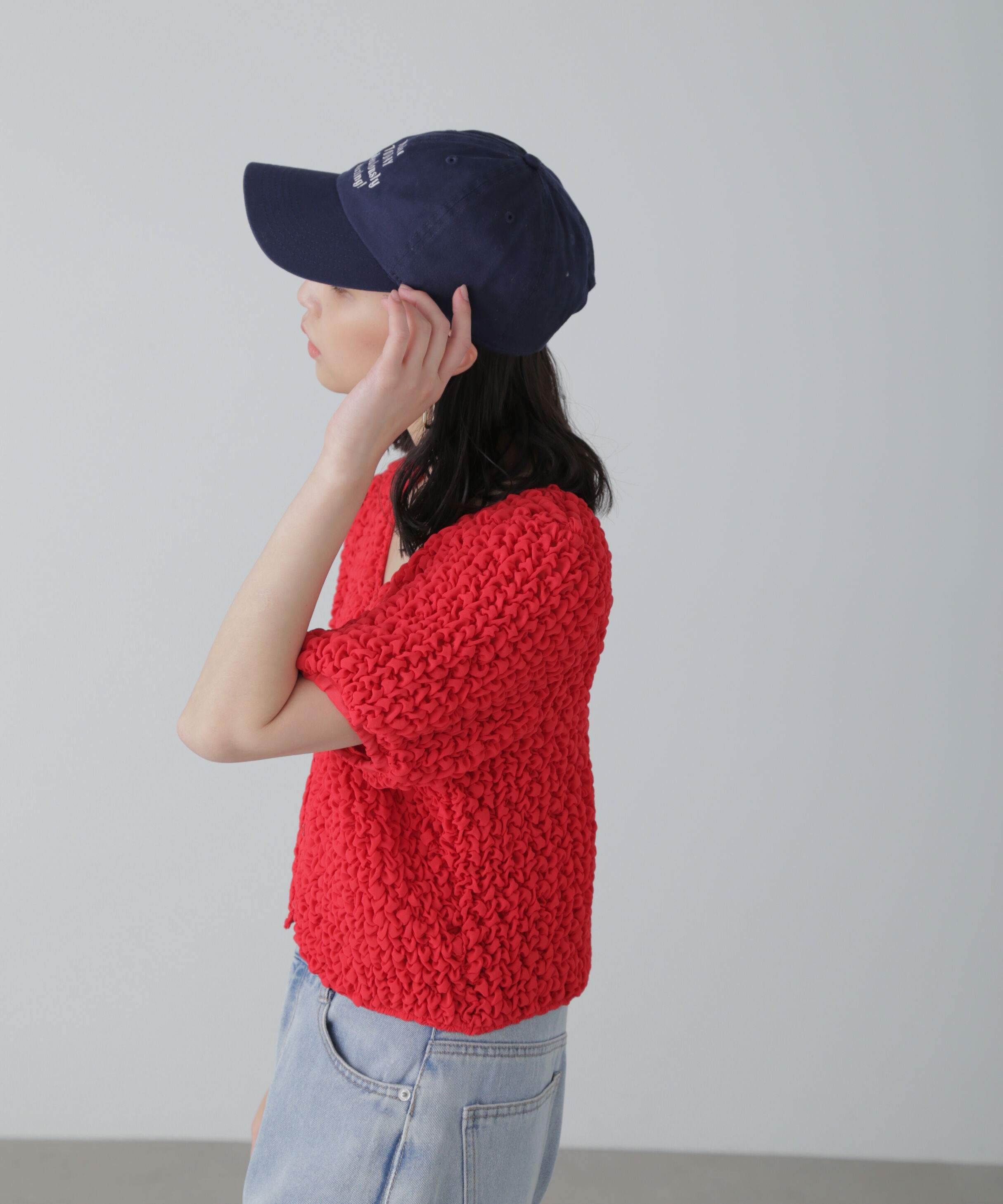  「前後2wayポコポコクロップドブラウス」|シャツ・ブラウス|