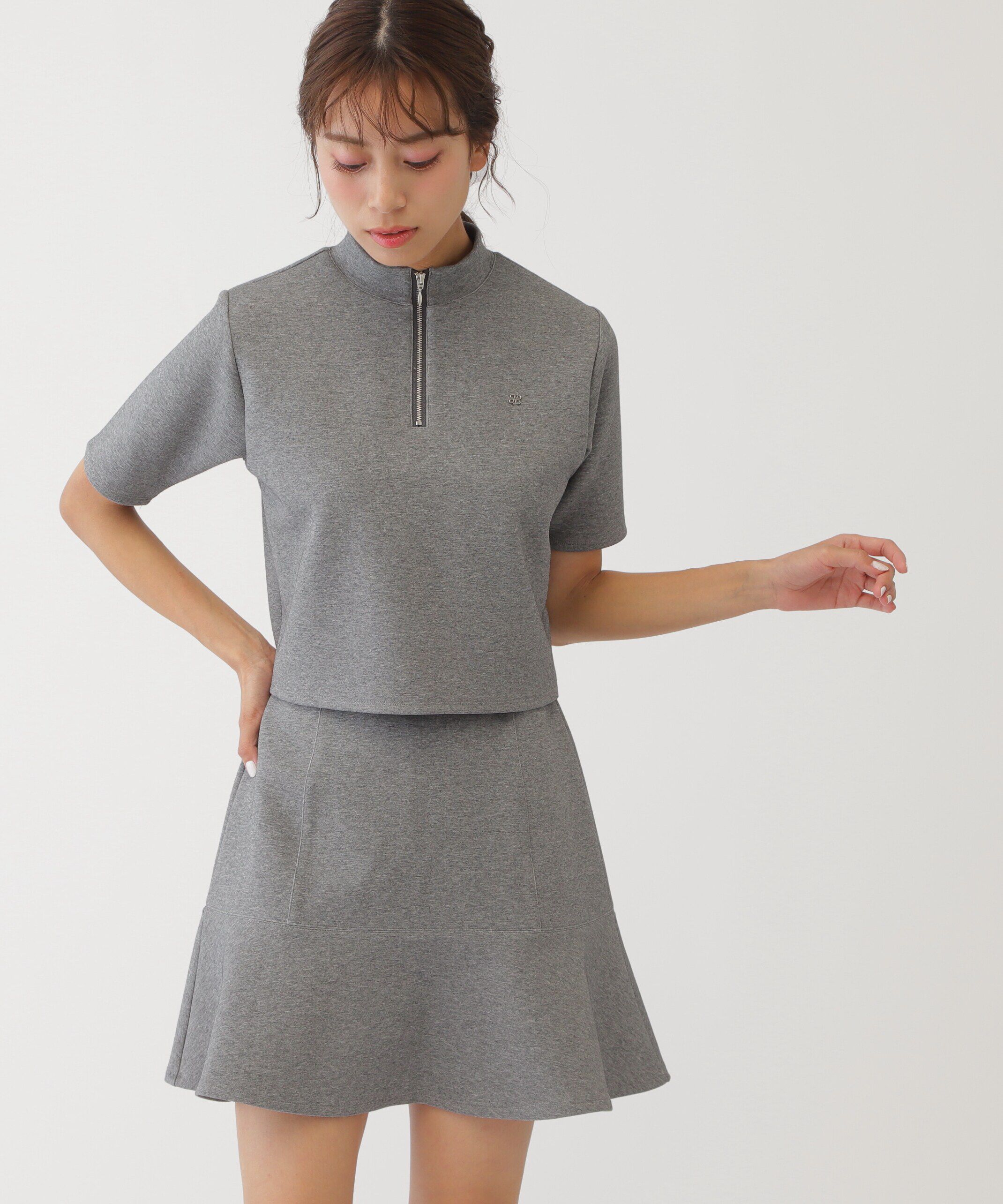  「ショート丈ダイバーセットアップ」|ワンピース|