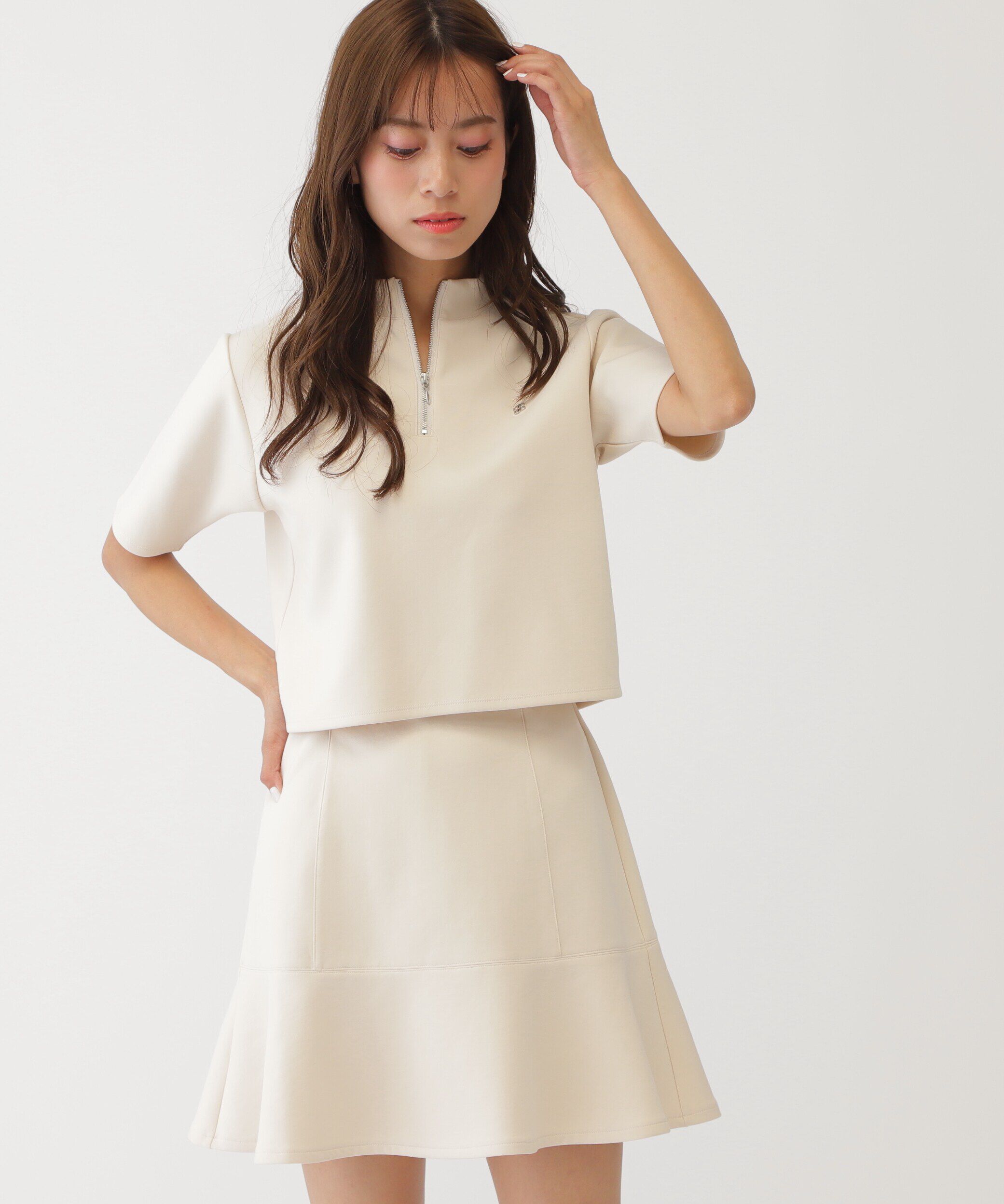  「ショート丈ダイバーセットアップ」|ワンピース|