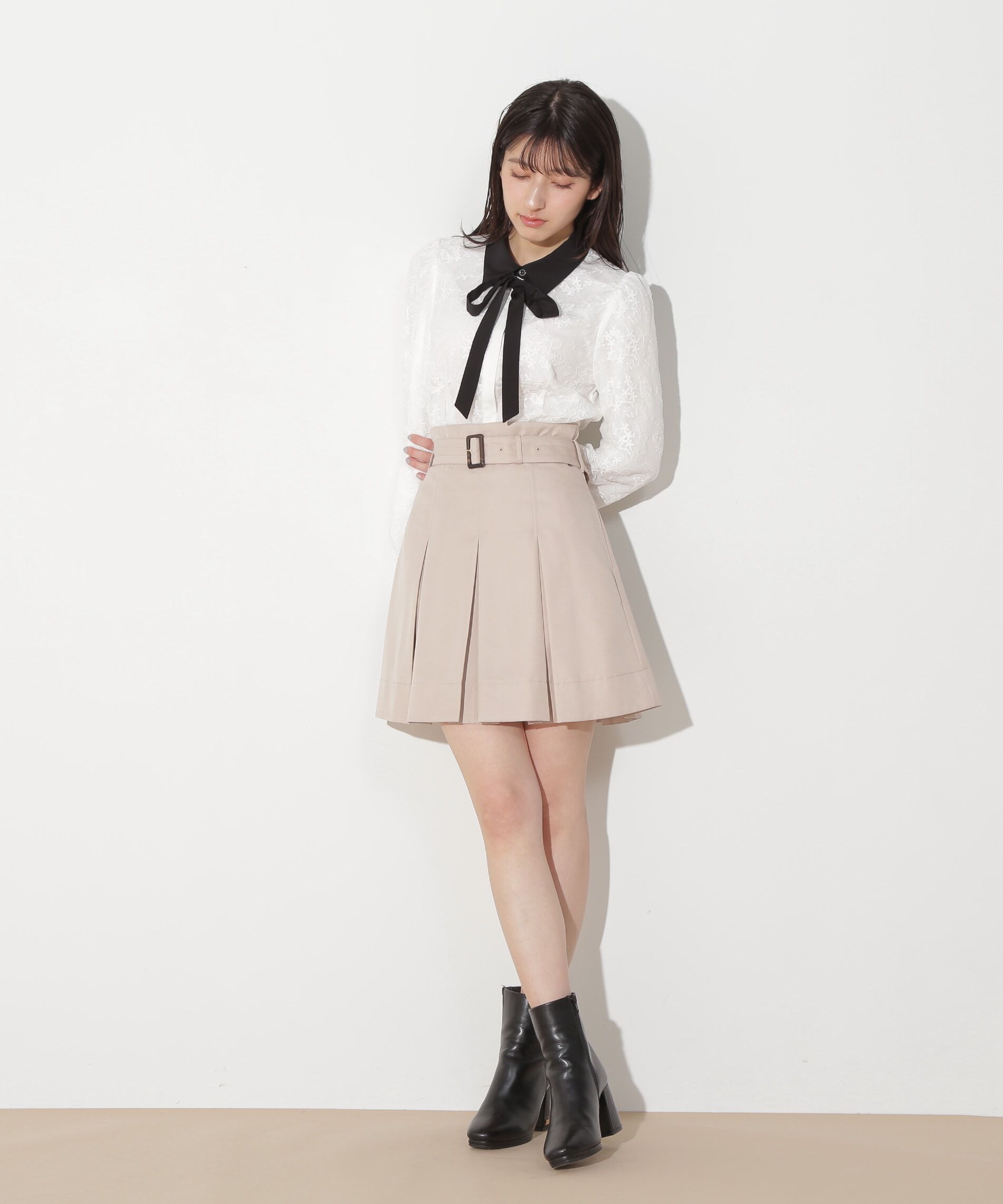  「トレンチディテールミニスカート」|スカート|