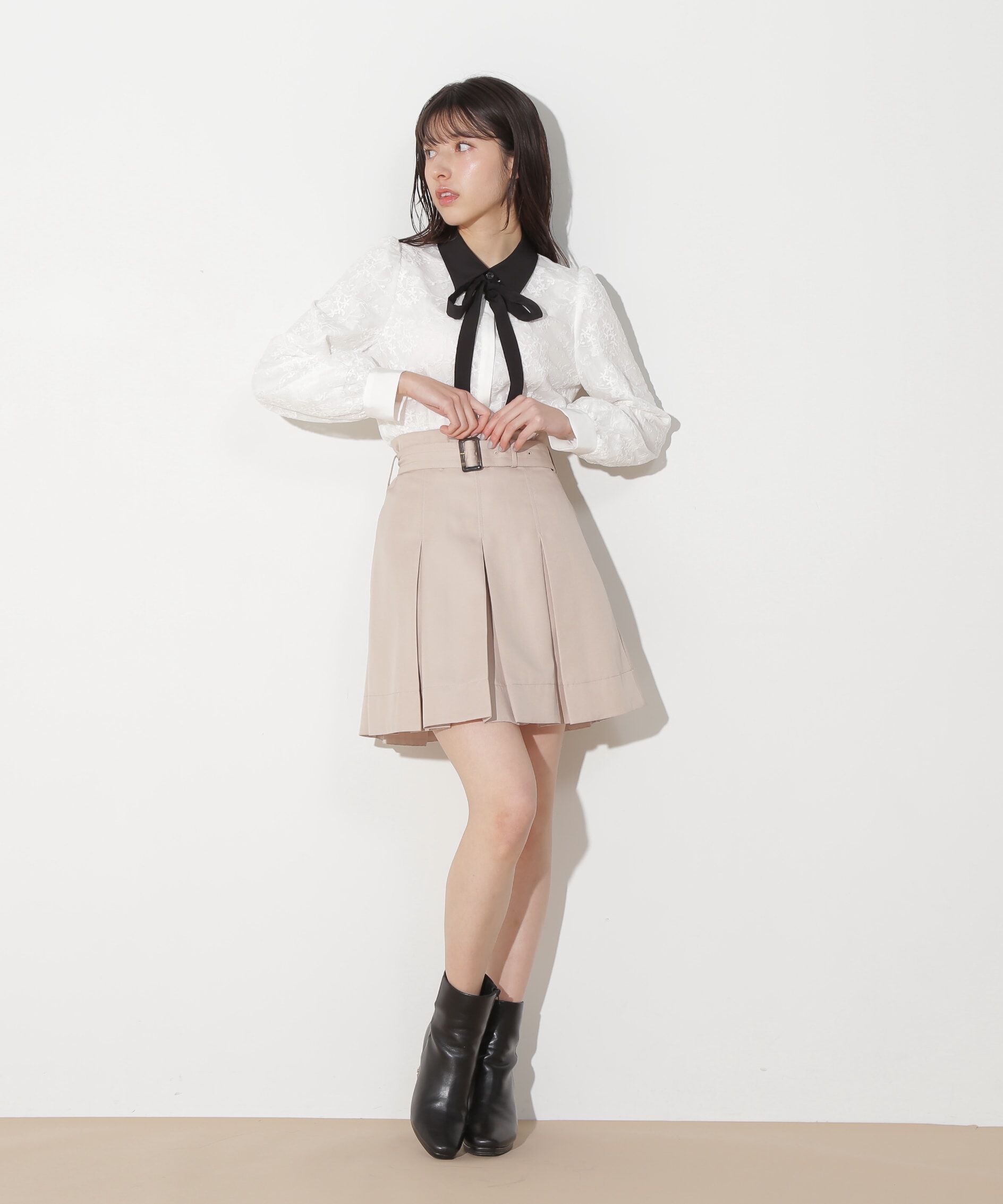  「トレンチディテールミニスカート」|スカート|