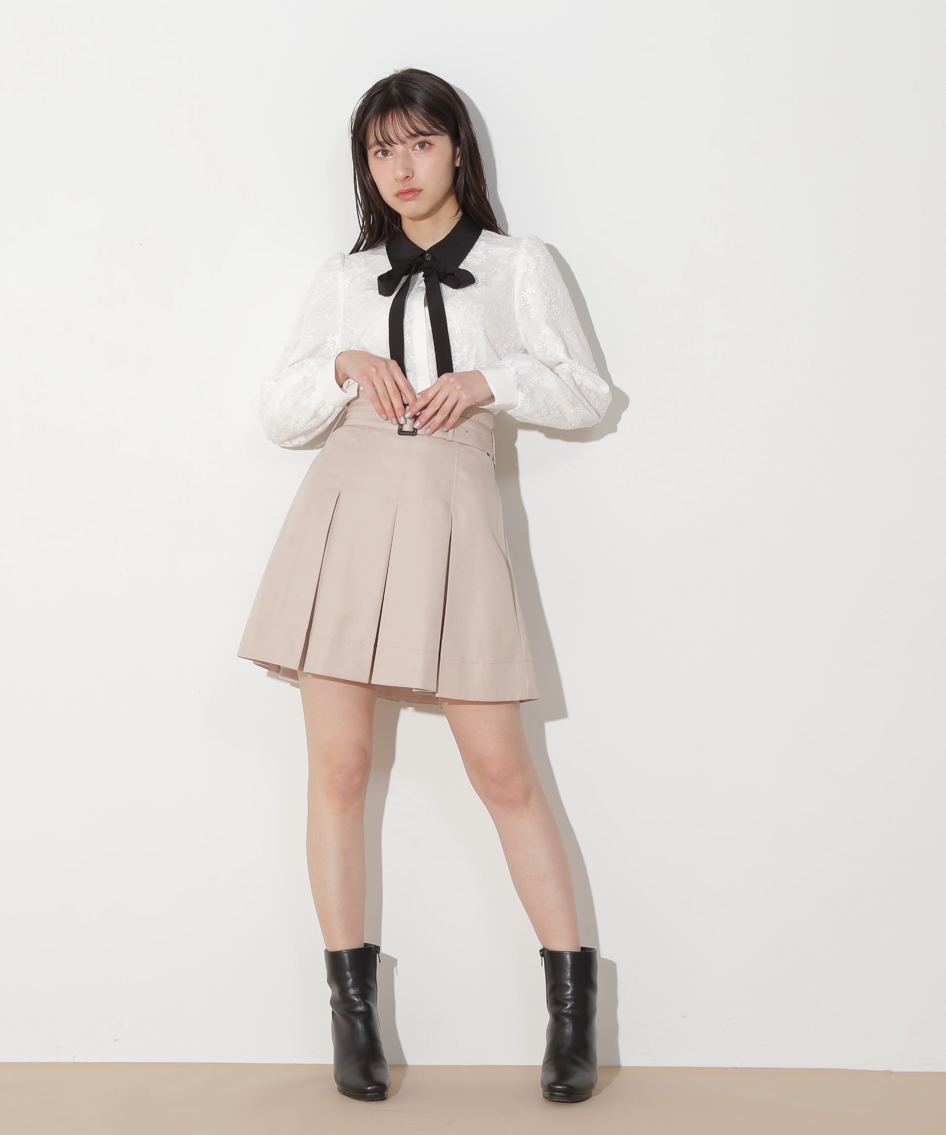  「トレンチディテールミニスカート」|スカート|