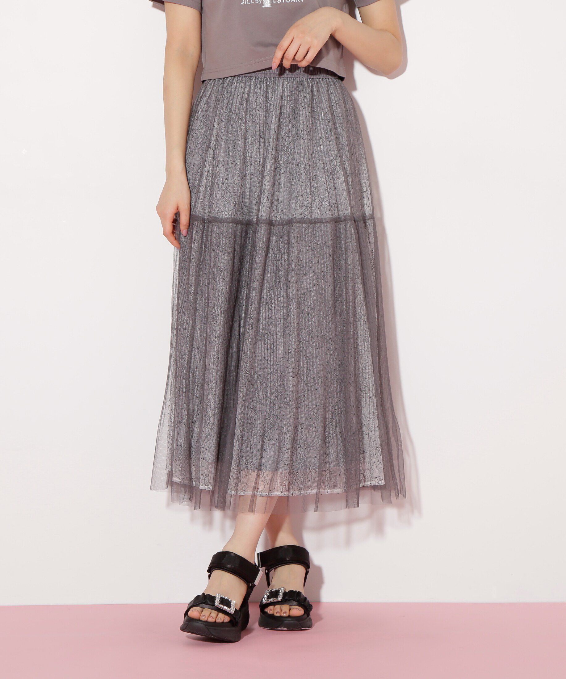  「レイヤードチュールスカート」|スカート|