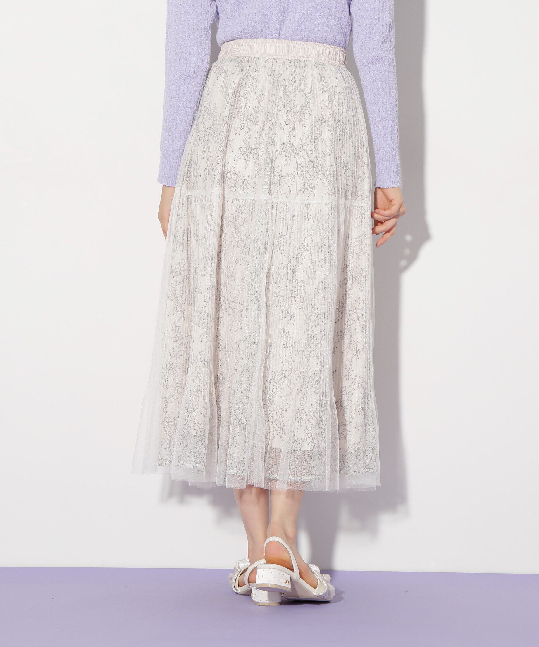  「レイヤードチュールスカート」|スカート|