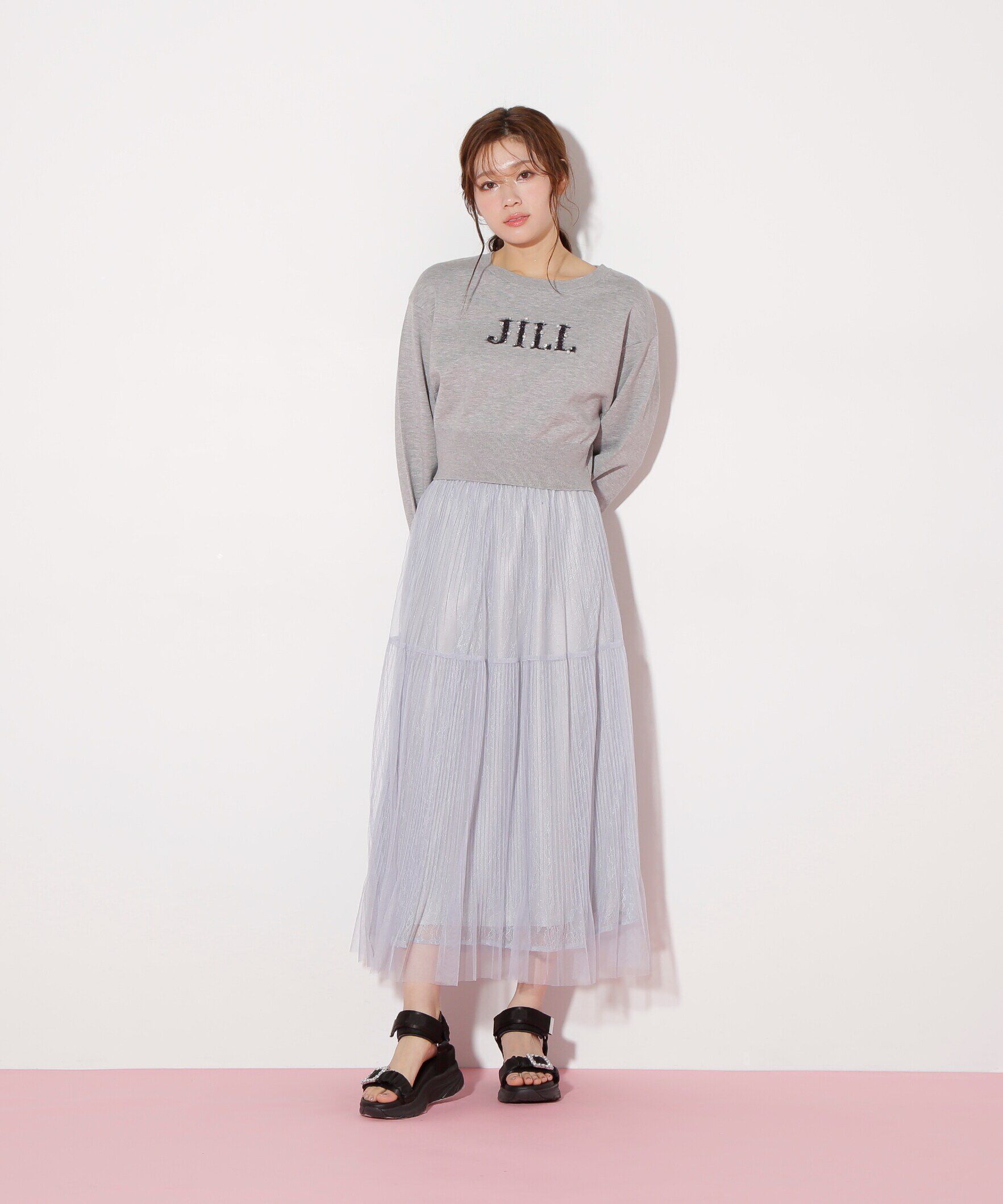  「レイヤードチュールスカート」|スカート|