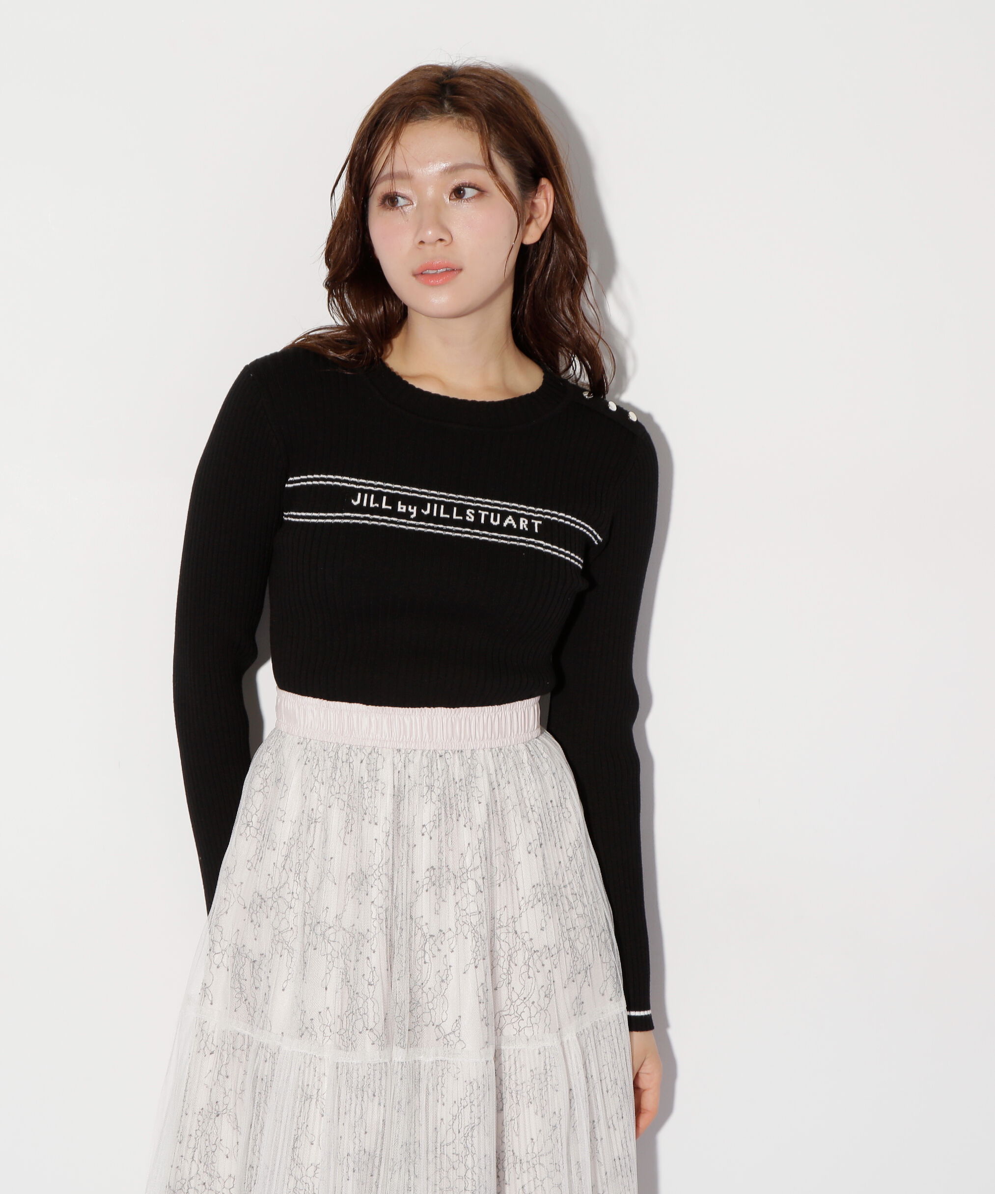  「コンパクト配色ロゴニット」|ニット・セーター|